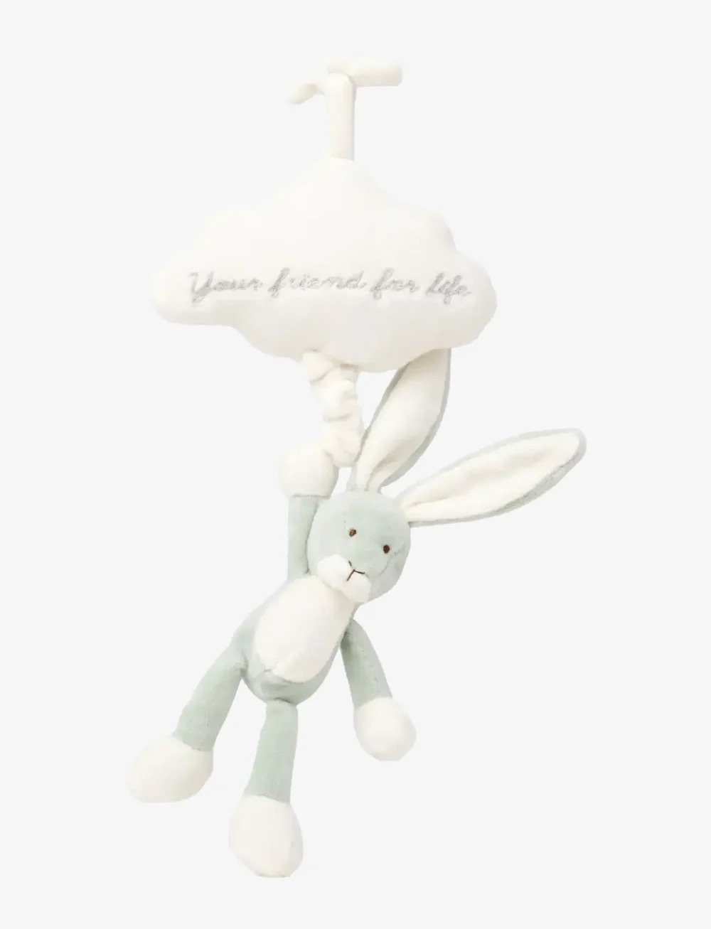 Teddykompaniet - Diinglisar, Speldosa Moln, Kanin, Lindblomsgrön - musikalske plysdyr - green - 0