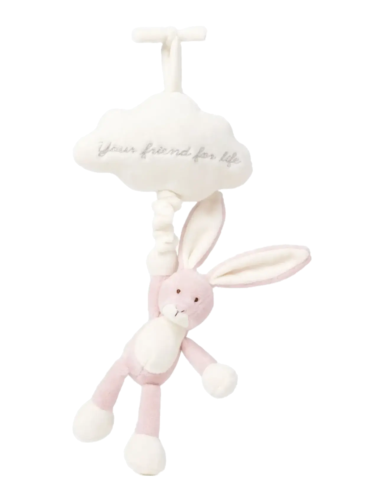 TEDDYKOMPANIET Diinglisar, Speldosa Moln, Kanin, Dimrosa Pink - 37 CM - Kinder
