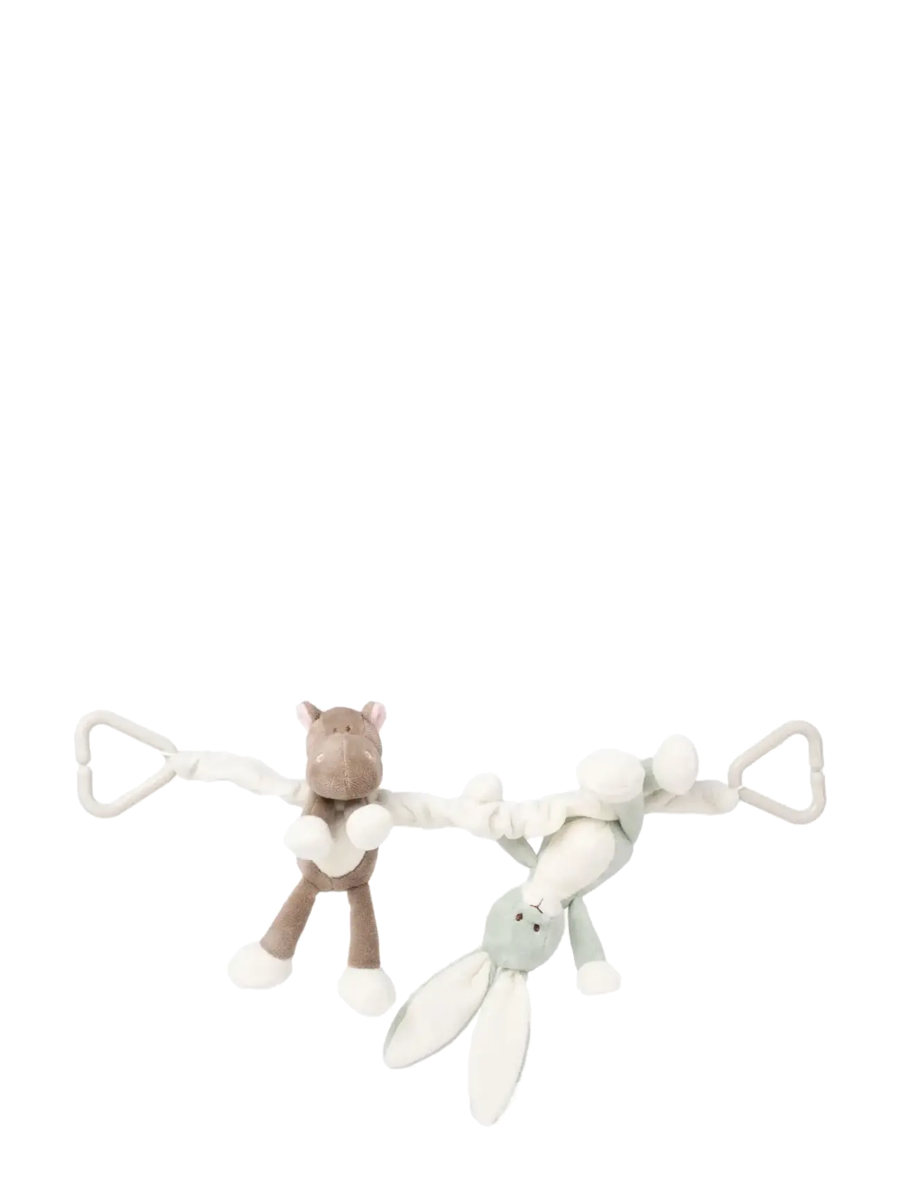 TEDDYKOMPANIET Diinglisar, Vagnhänge, Kanin Och Flodhäst Braun - 40 CM - Kinder