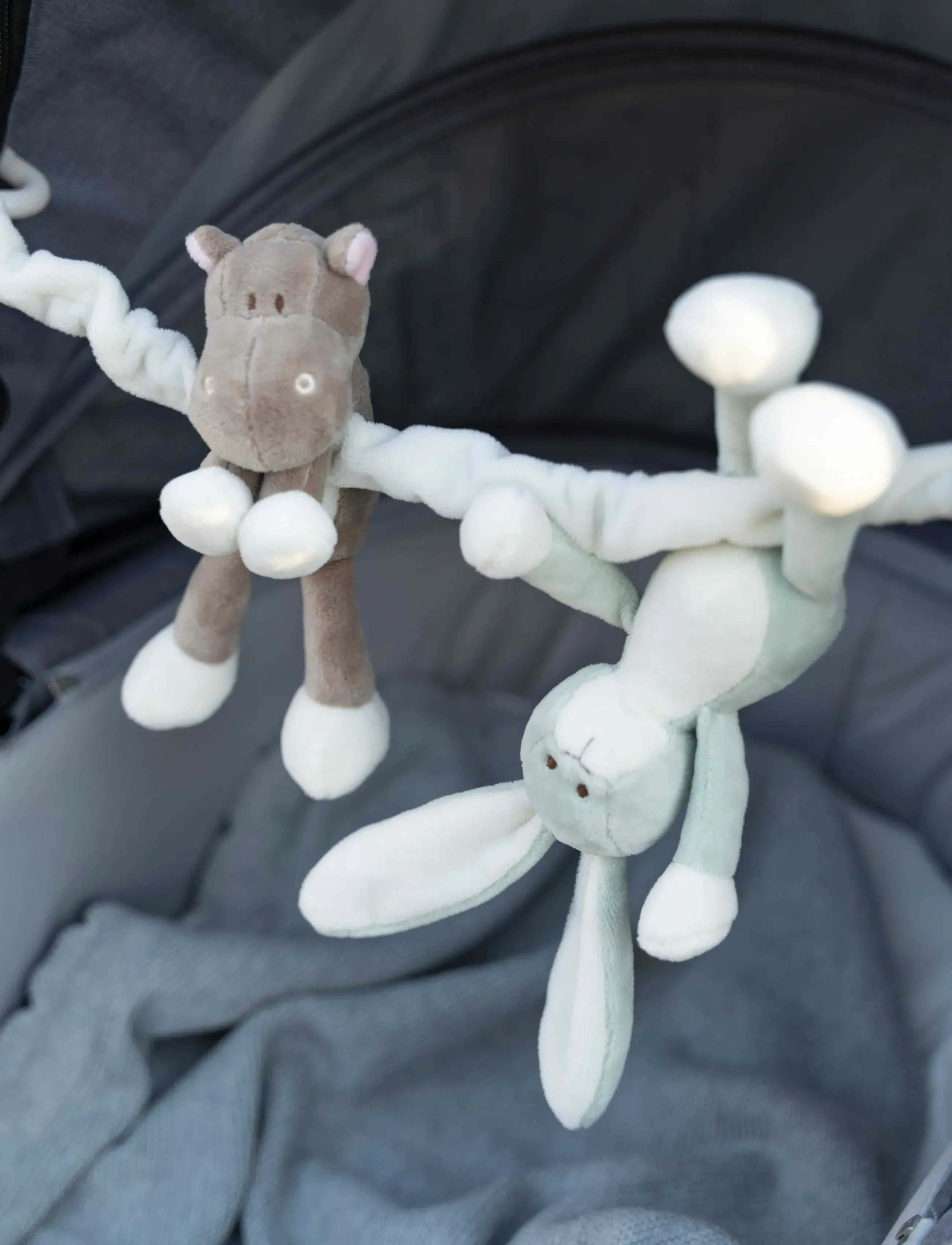 Teddykompaniet Diinglisar, Vagnhänge, Kanin Och Flodhäst, 40 cm, Soft Spielzeug, Braun - Stuffed Kinder