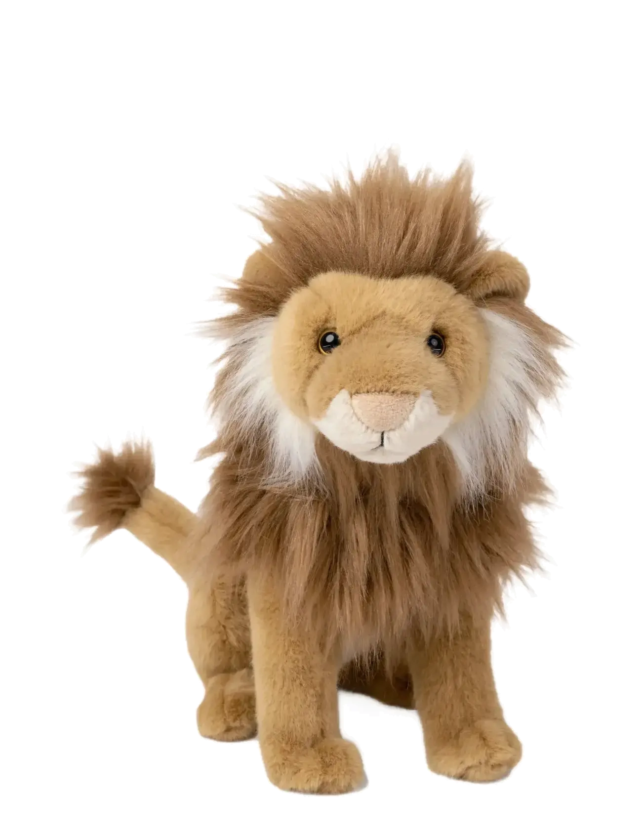TEDDYKOMPANIET Naturtroget Lejon, Sittande Braun - 43 CM - Kinder