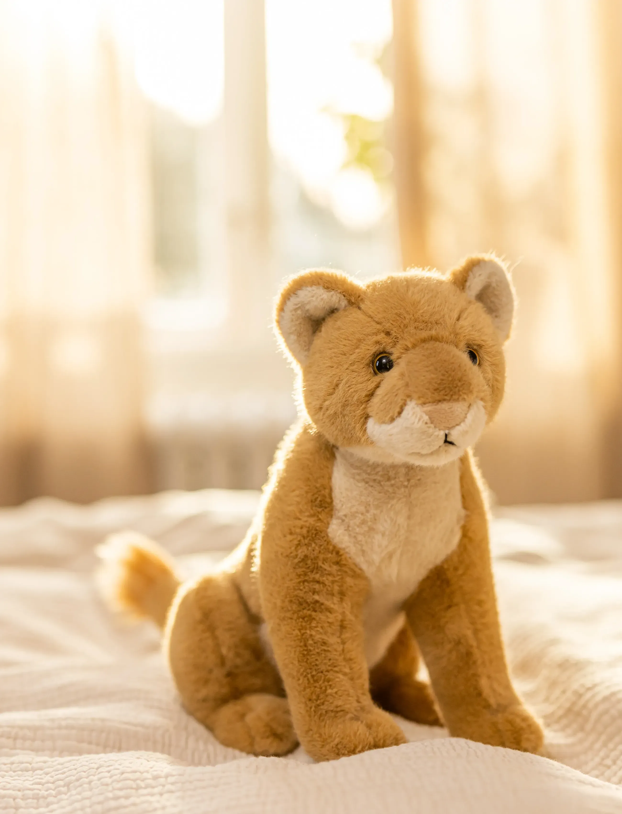 Teddykompaniet Naturtrogen Lejonhona, Sittande, Børn, Stuffed Dyr, Beige, Str: 43 CM