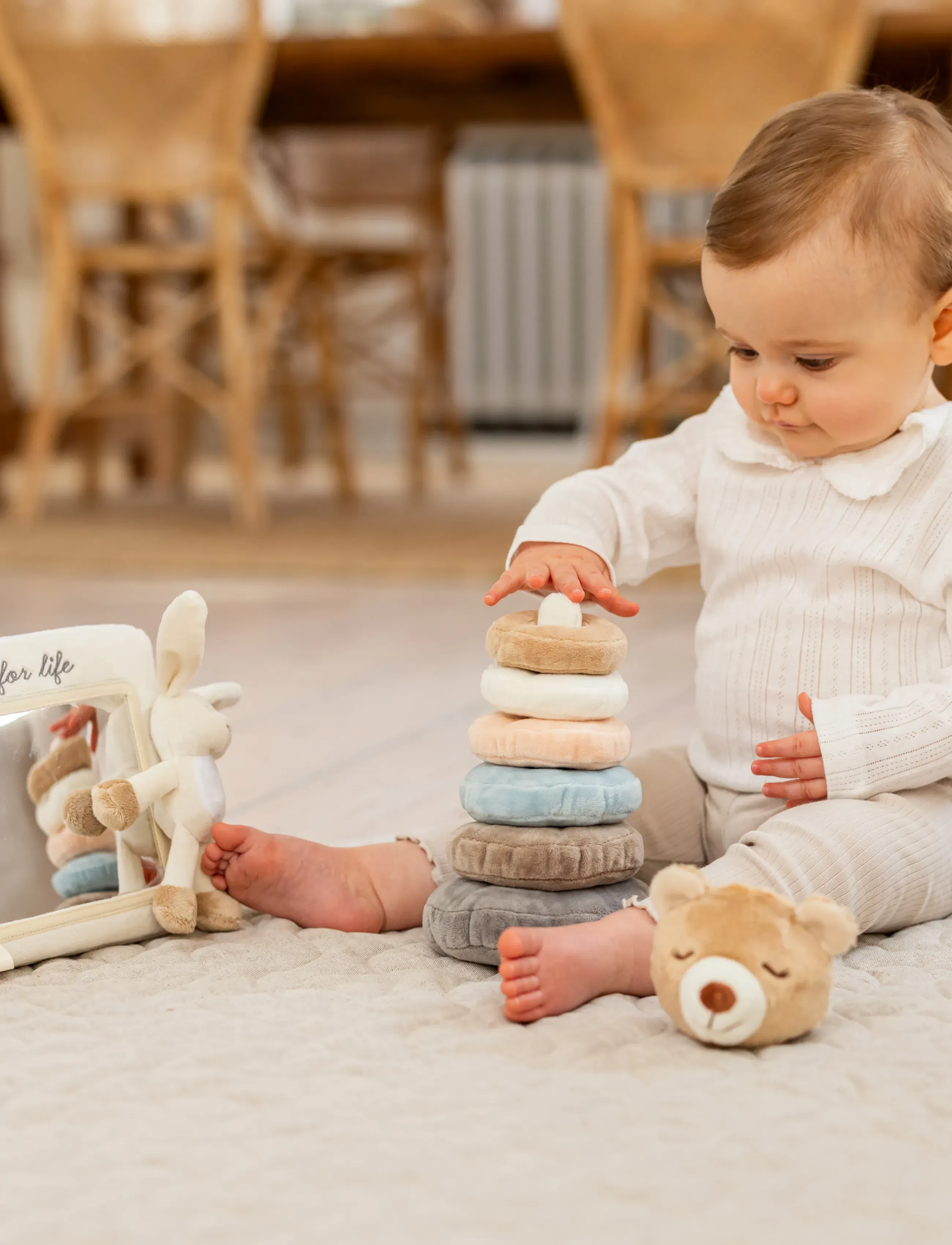 Teddykompaniet Diinglisar, Stapelleksak, Nalle, 24 cm, Educational Spielzeug, Mehrfarbig/gemustert - Stackable Blocks, Kinder