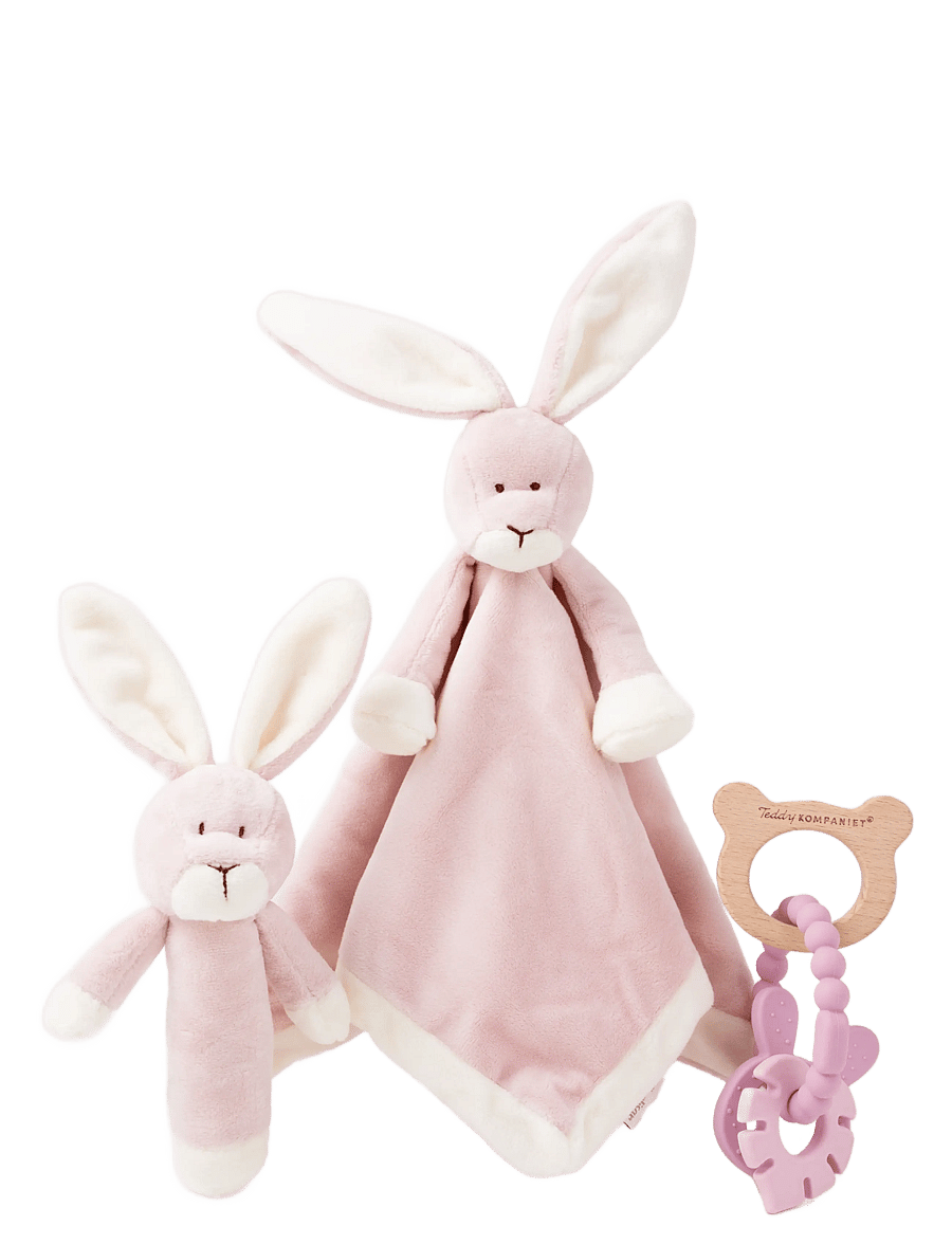 Teddykompaniet - Diinglisar, Gåvoset, Kanin, Dimrosa - fopspeen deken - pink - 1