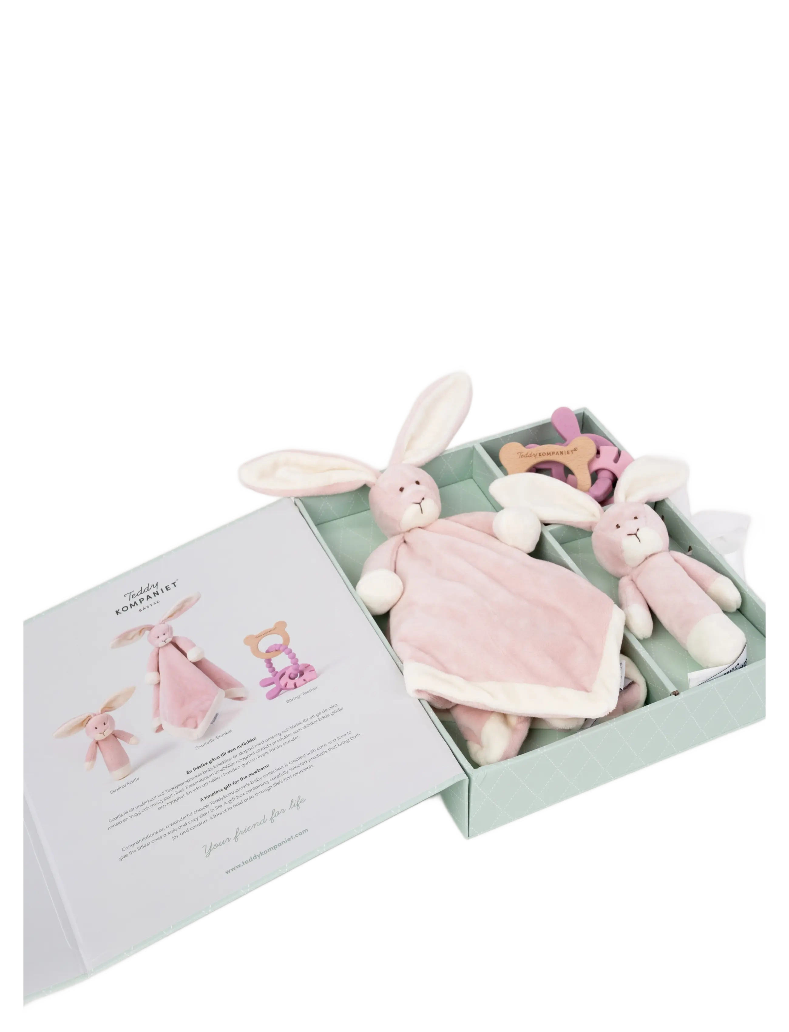 Teddykompaniet - Diinglisar, Gåvoset, Kanin, Dimrosa - couvertures câlins - pink - 2