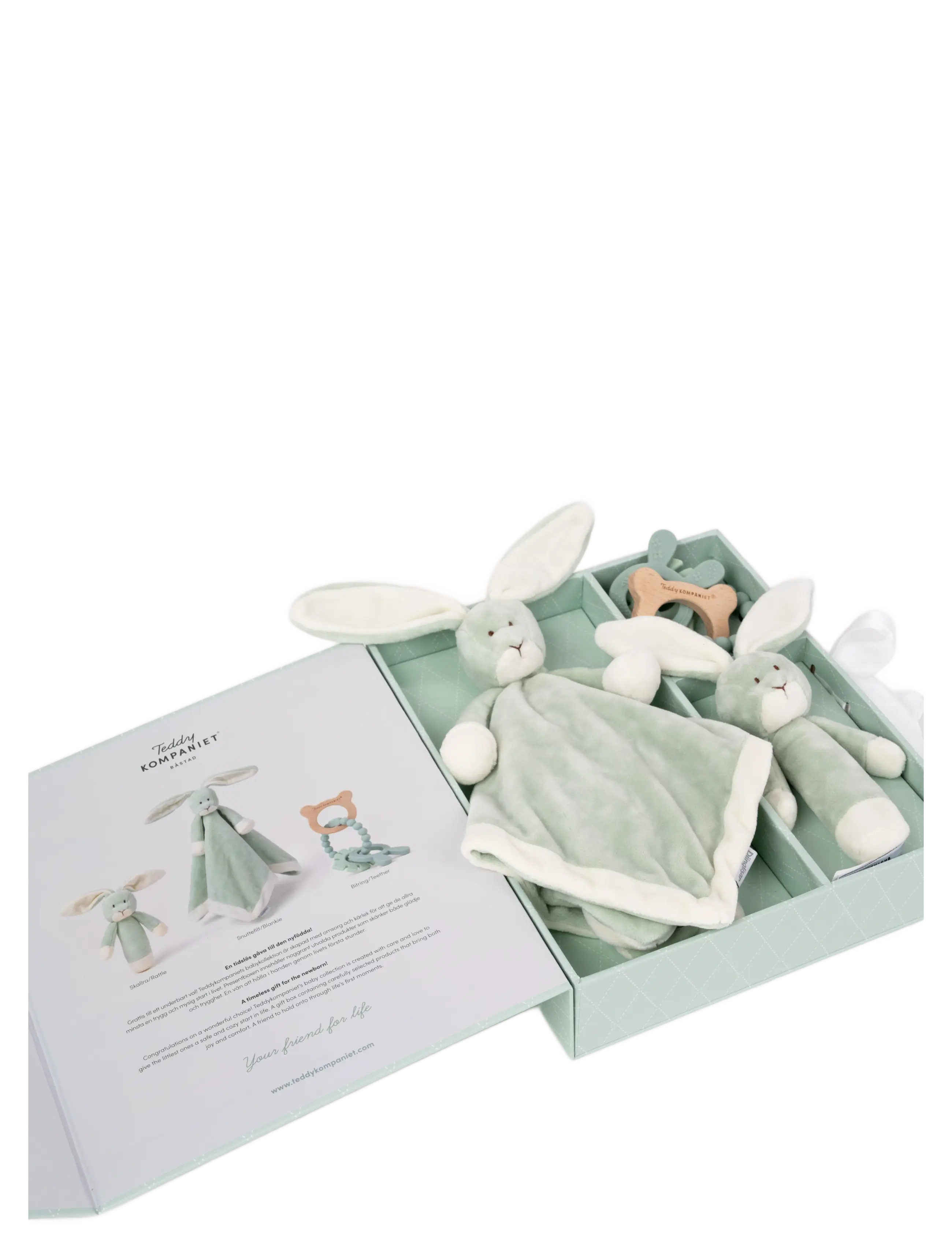 Teddykompaniet - Diinglisar, Gåvoset, Kanin, Lindblomsgrön - geschenkideen - green - 2