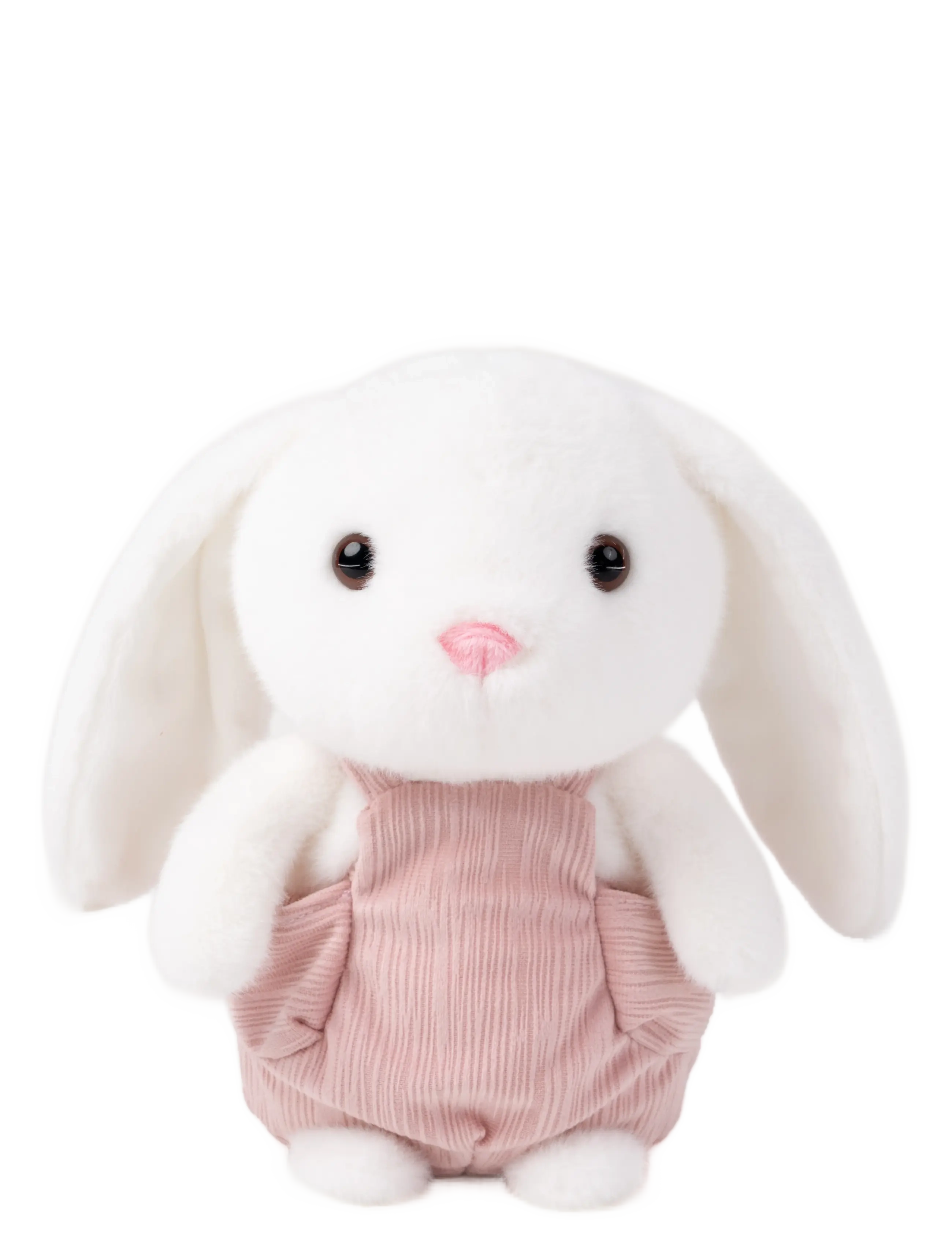 Teddykompaniet Kanin Med Snickarbyxor, Børn, Stuffed Dyr, Hvid, Str: 22 CM