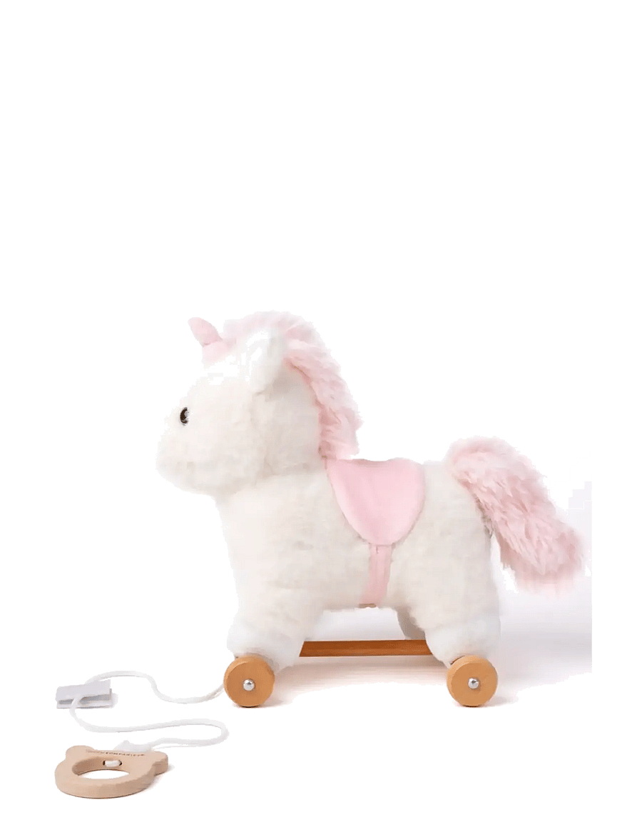 Teddykompaniet - Dragdjur, Enhörning - træklegetøj - pink - 1