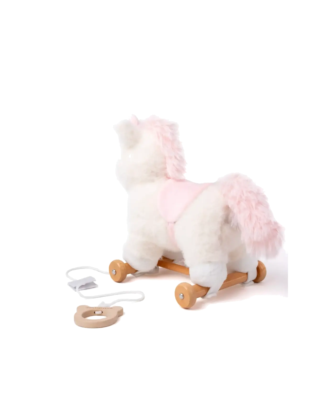 Teddykompaniet - Dragdjur, Enhörning - træklegetøj - pink - 2