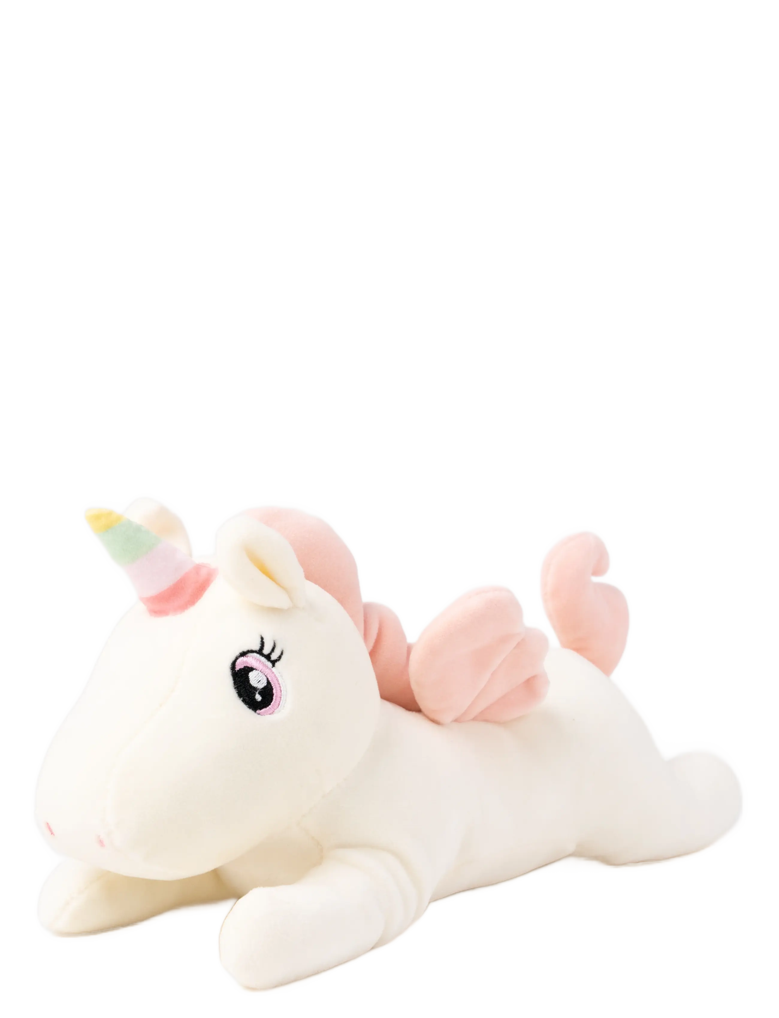 Teddykompaniet Kramis, Liggande Enhörning, Liten, Vanilj, 35 cm, Soft Spielzeug, Weiß - Stuffed Kinder