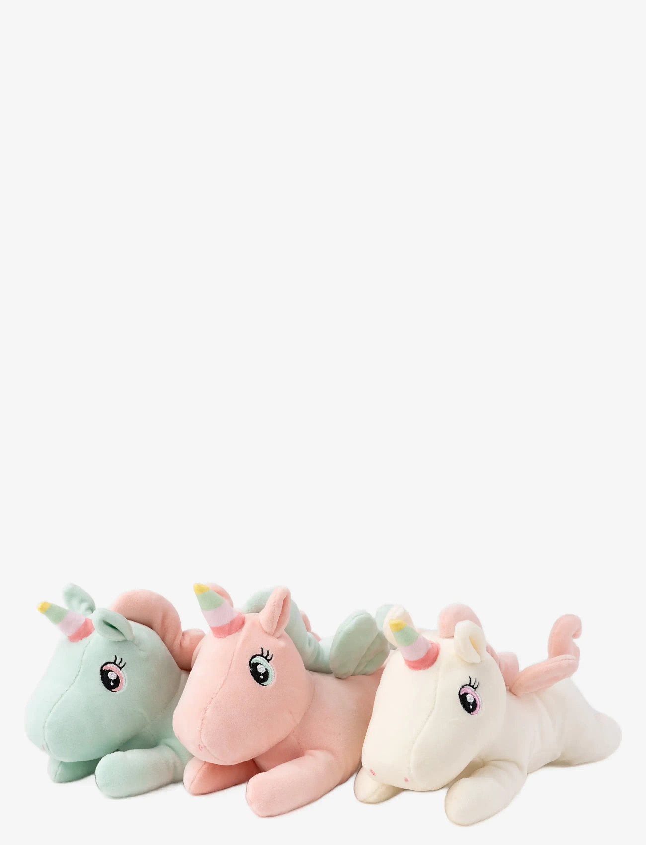 Teddykompaniet - Kramis, Liggande enhörning, Liten, Vanilj - stuffed toys - white - 4