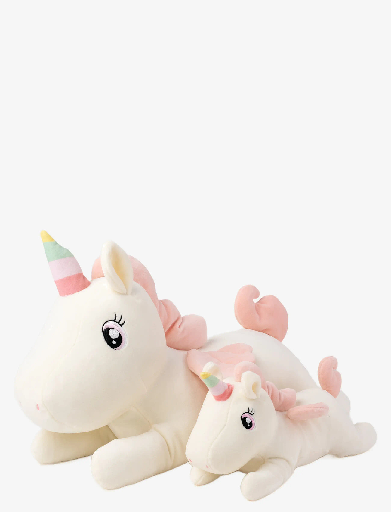 Teddykompaniet - Kramis, Liggande enhörning, Stor, Vanilj - pliušiniai gyvūnai - white - 3