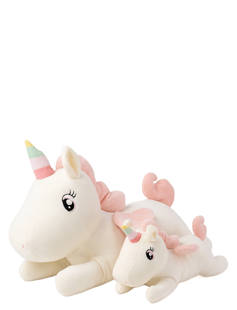Teddykompaniet - Kramis, Liggande enhörning, Stor, Vanilj - tuskudýr - white - 3