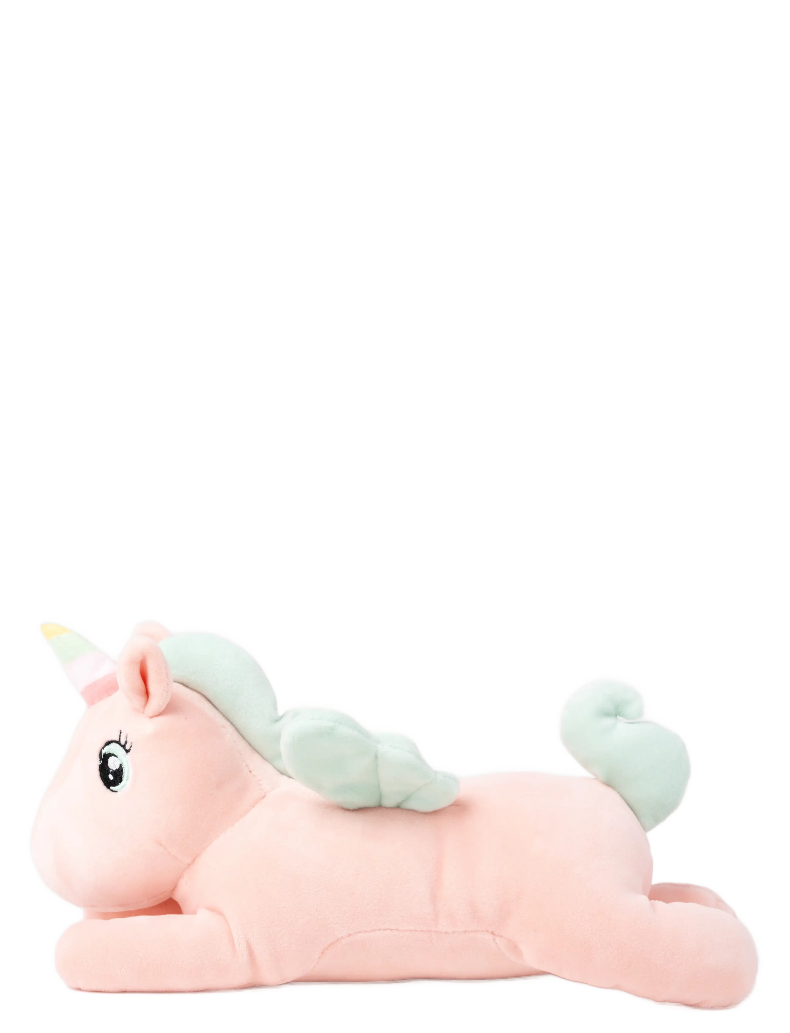Teddykompaniet - Kramis, Liggande enhörning, Liten, Persika - tøjdyr - pink - 1