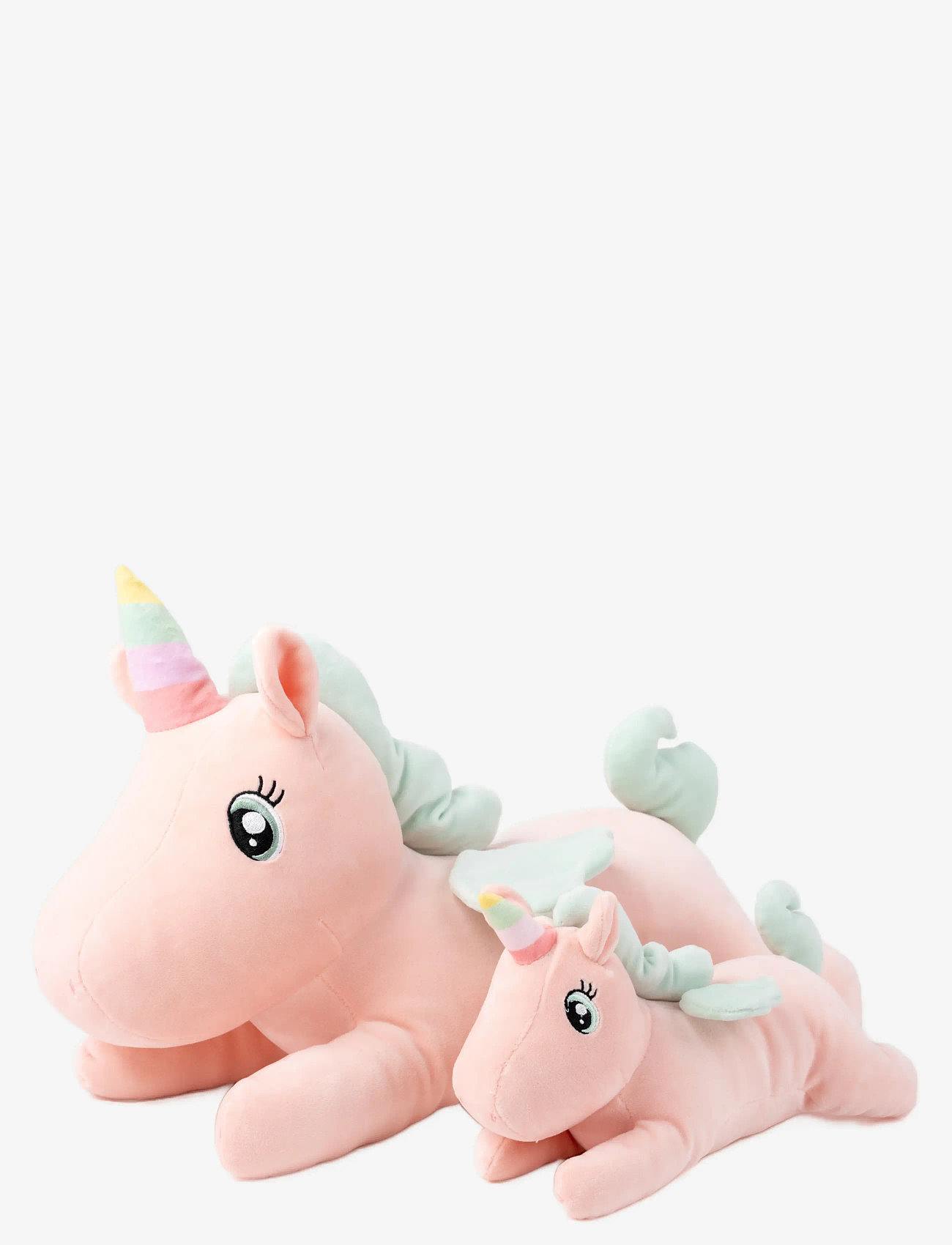 Teddykompaniet - Kramis, Liggande enhörning, Liten, Persika - tøjdyr - pink - 3