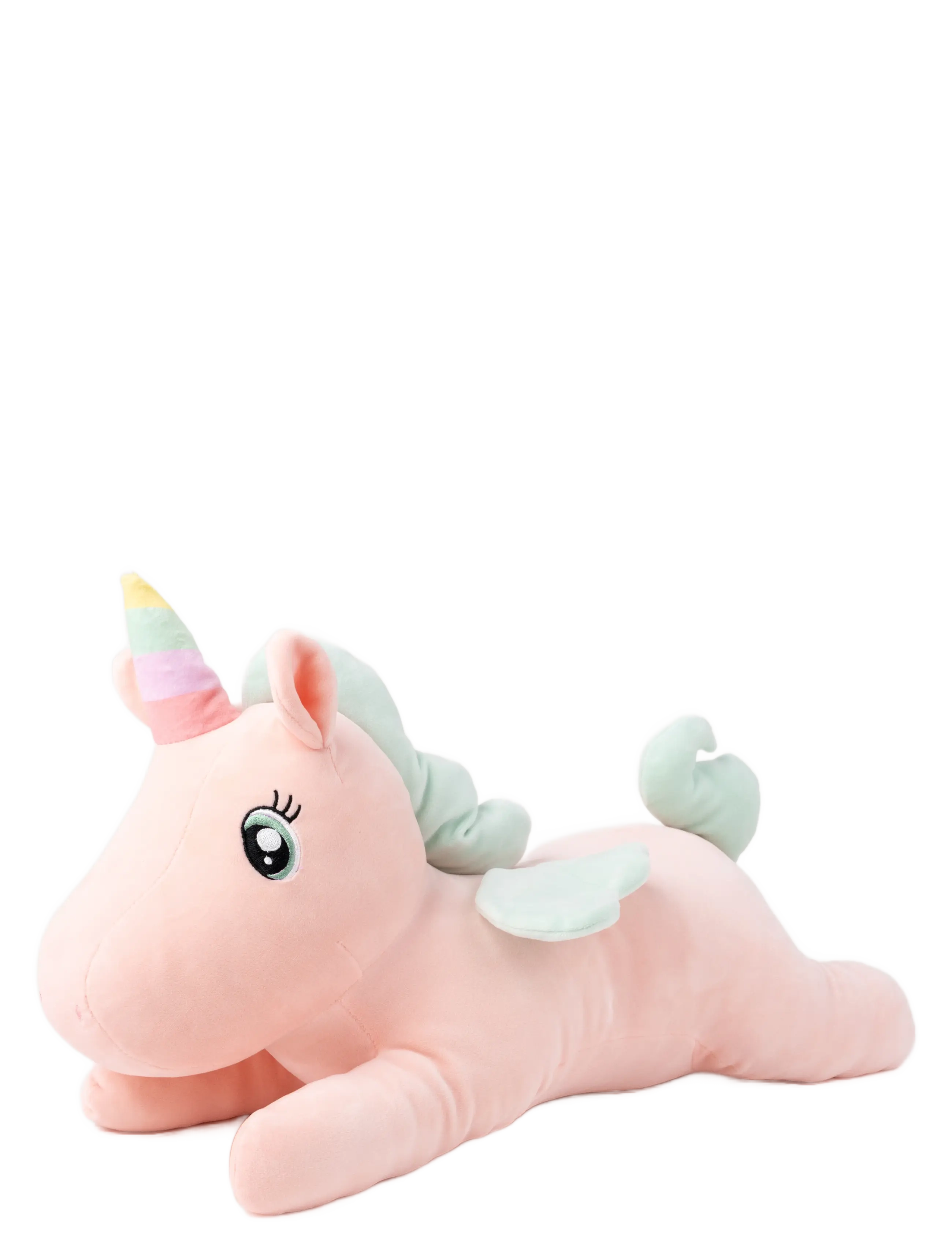Teddykompaniet Kramis, Liggande enhörning, Stor, Persika - Julegave - PINK / pink/rose