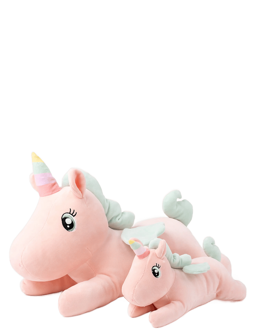 Teddykompaniet - Kramis, Liggande enhörning, Stor, Persika - tuskudýr - pink - 3