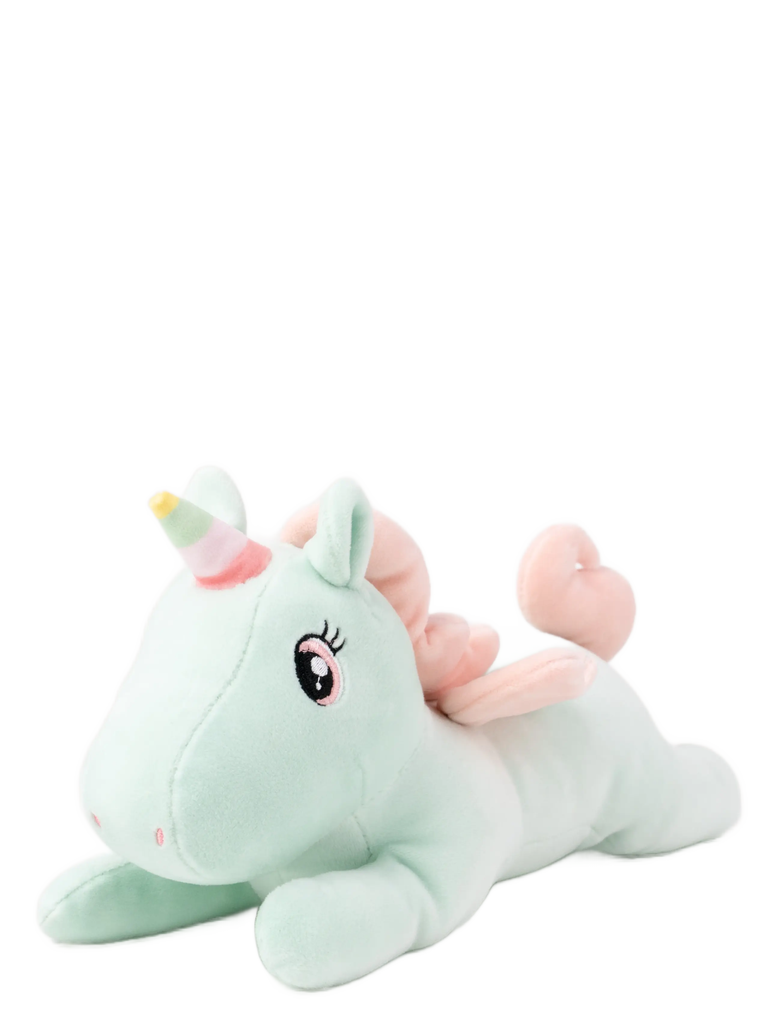 Teddykompaniet Kramis, Liggande Enhörning, Liten, Pistage, 35 cm, Green, Soft Legetøj > Stuffed Animals, Børn