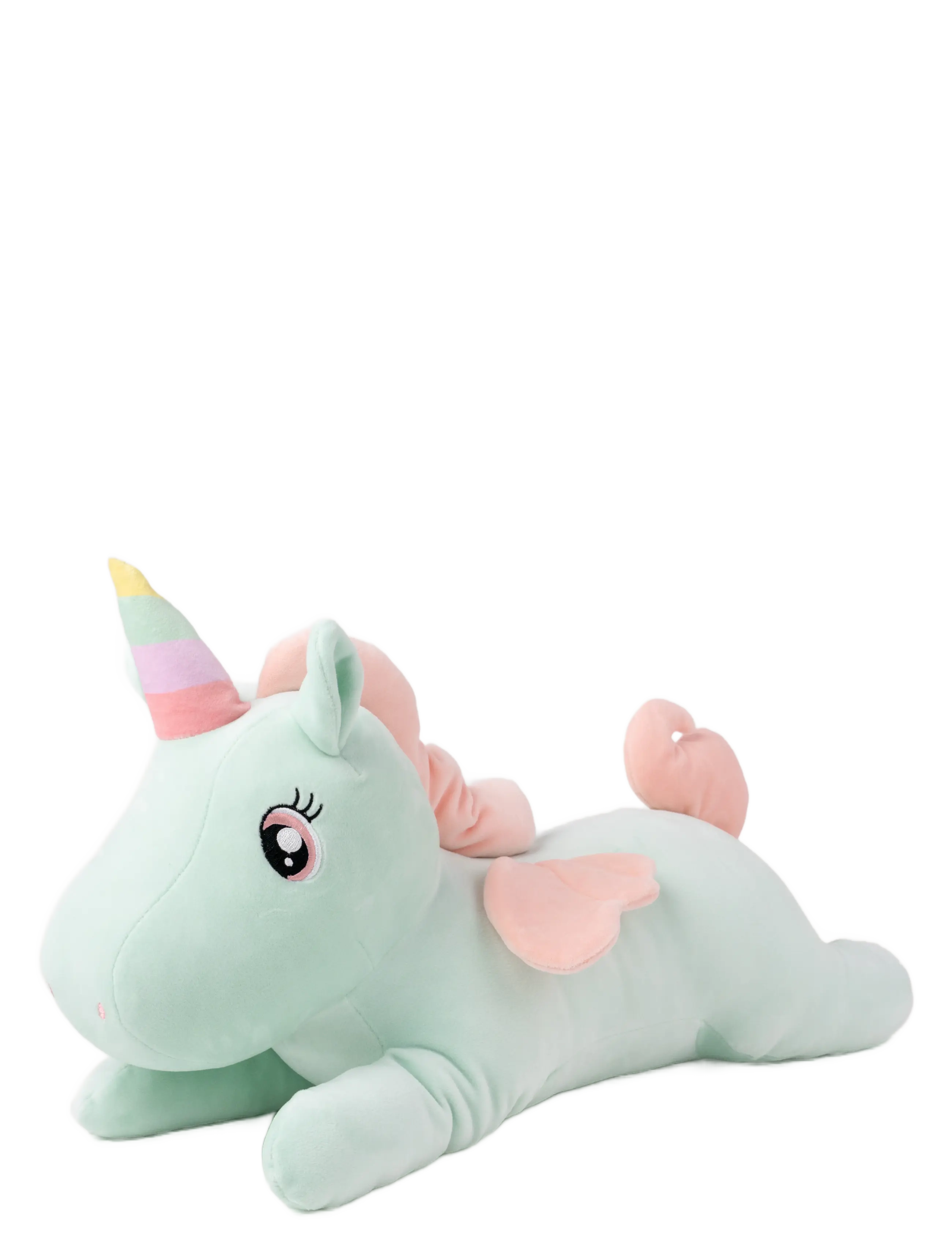 Teddykompaniet Kramis, Liggande Enhörning, Stor, Pistage, 52 cm, Soft Spielzeug, Grün - Stuffed Animals, Kinder