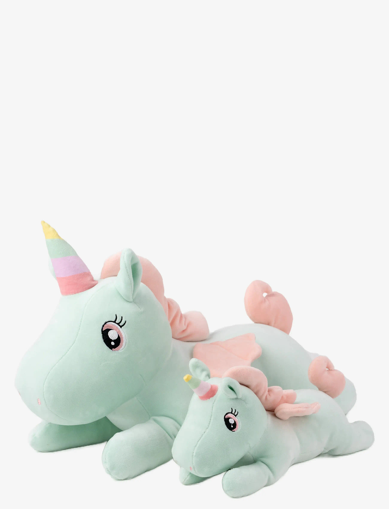 Teddykompaniet - Kramis, Liggande enhörning, Stor, Pistage - stuffed animals - green - 3