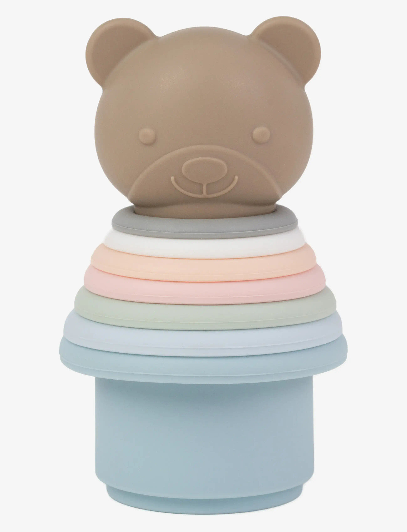 Teddykompaniet - Stapelleksak Nalle, Silikon - torniklotsid - multi coloured - 0