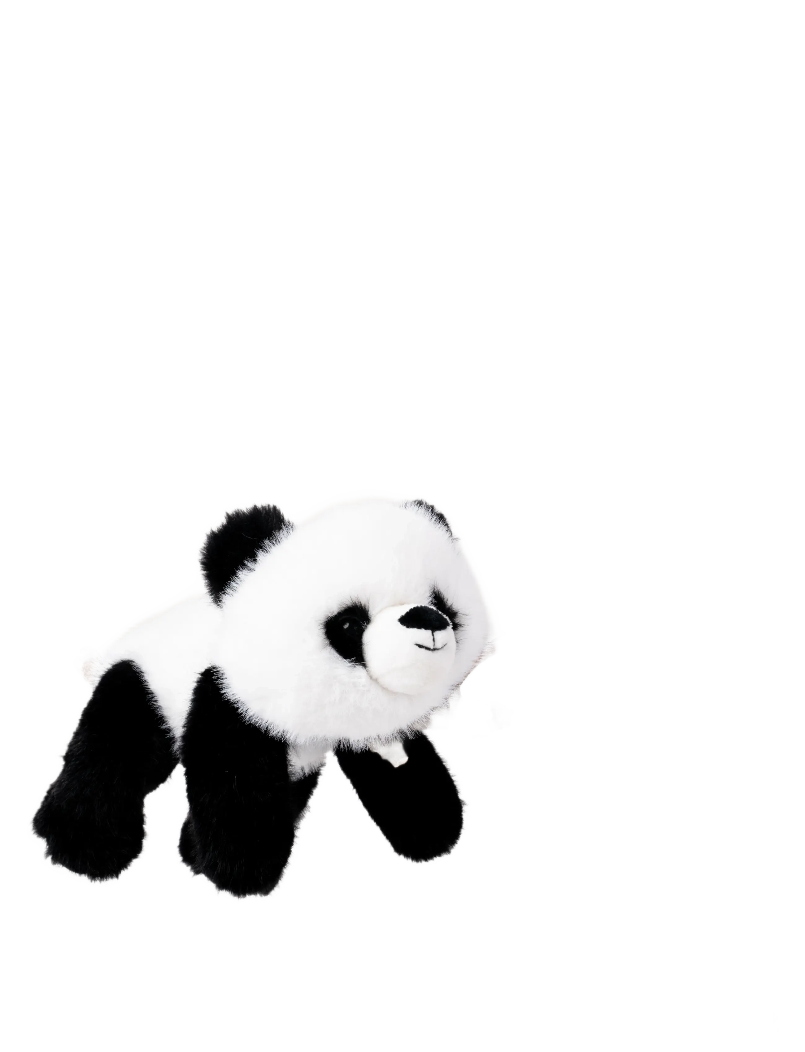 Teddykompaniet - Liggande Panda, Svart/Vit - kuscheltiere - black - 4