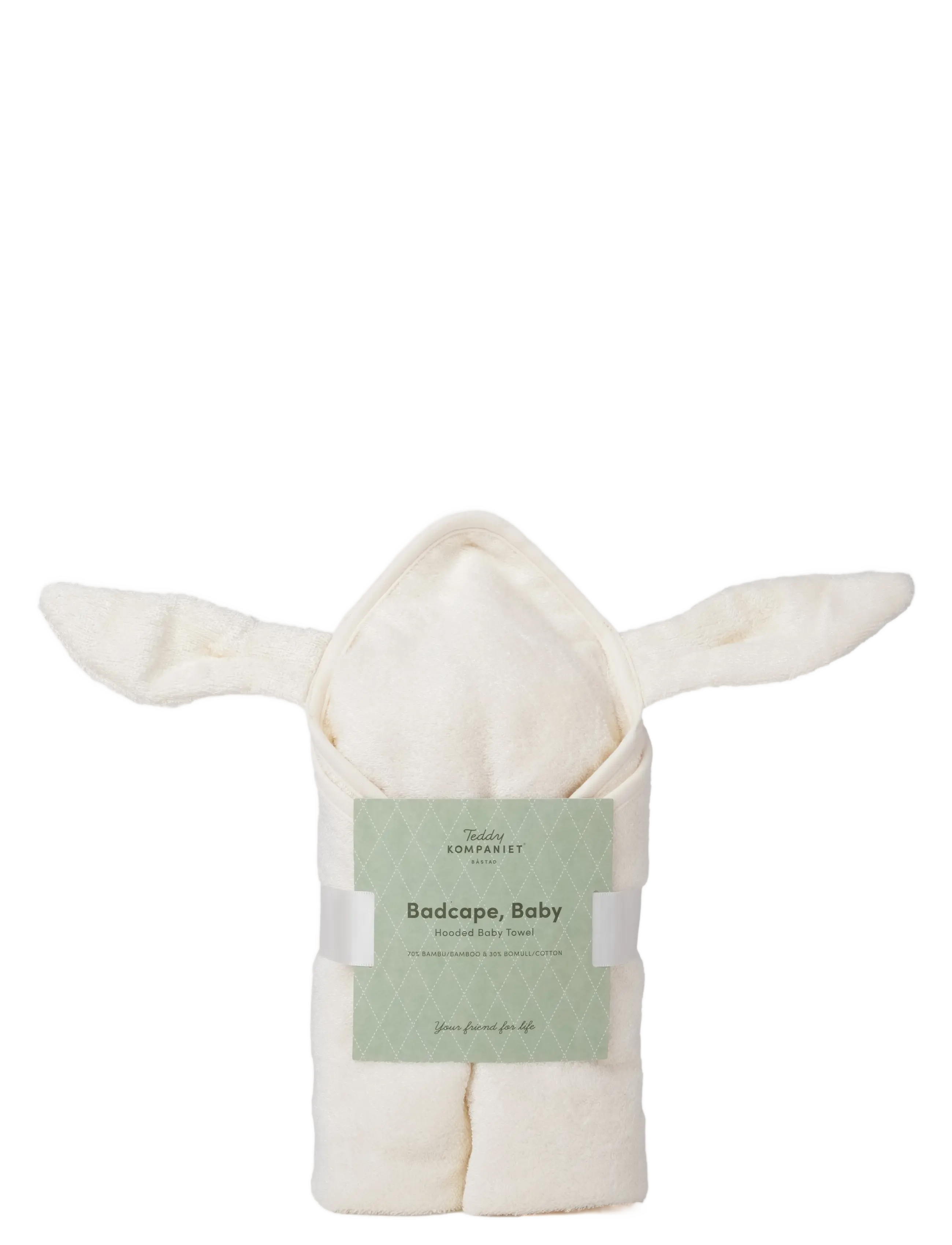 Teddykompaniet - Badcape, Bambu, Kanin, Creme - torklappar - creme - 2