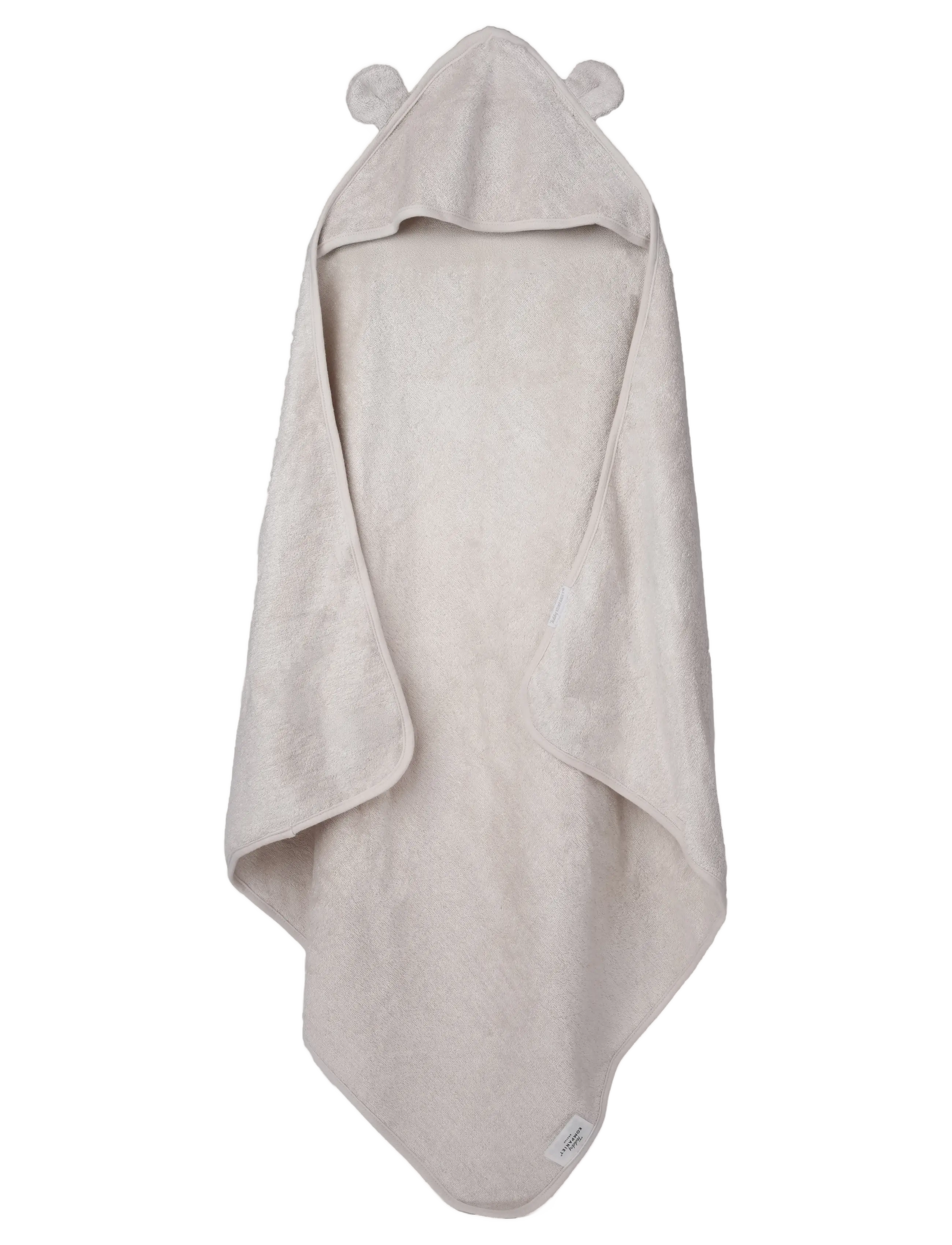 Teddykompaniet Badcape, Bambu, Teddy, Greige - Teddykompaniet - BEIGE / grey