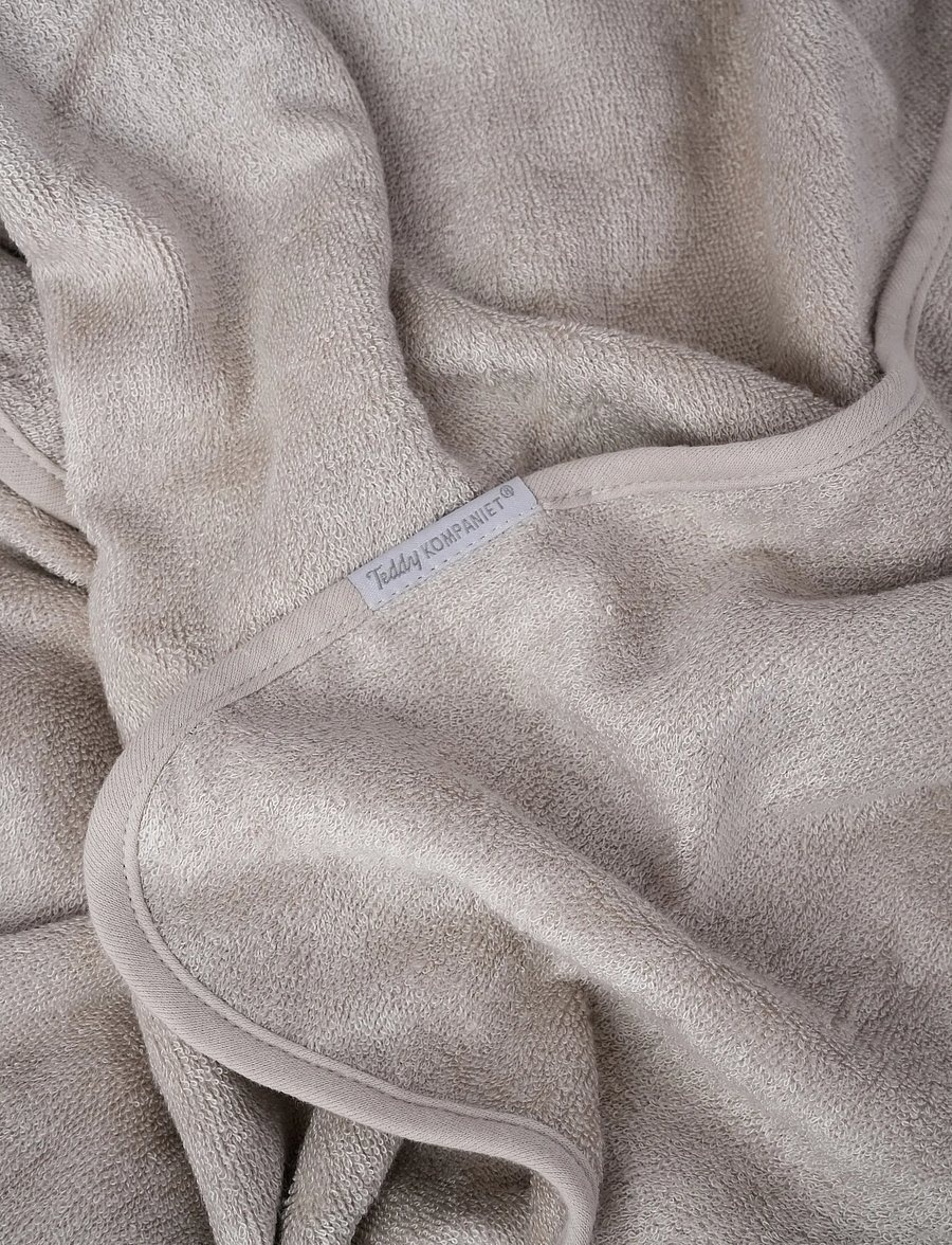 Teddykompaniet - Badcape, Bambu, Teddy, Greige - torklappar - beige - 5
