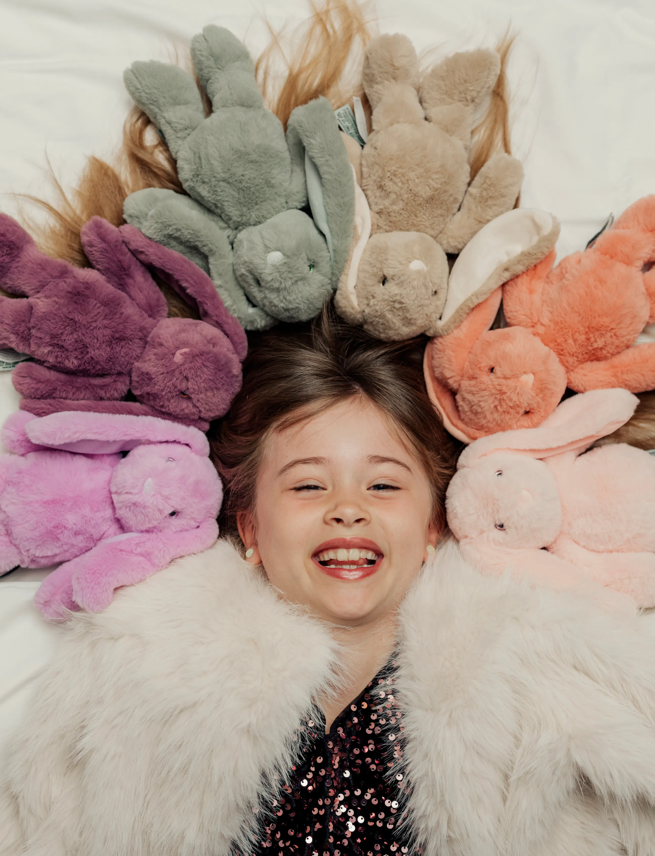 Teddykompaniet - Blooming Bunny, Hortensia - mjukisdjur - beige - 5
