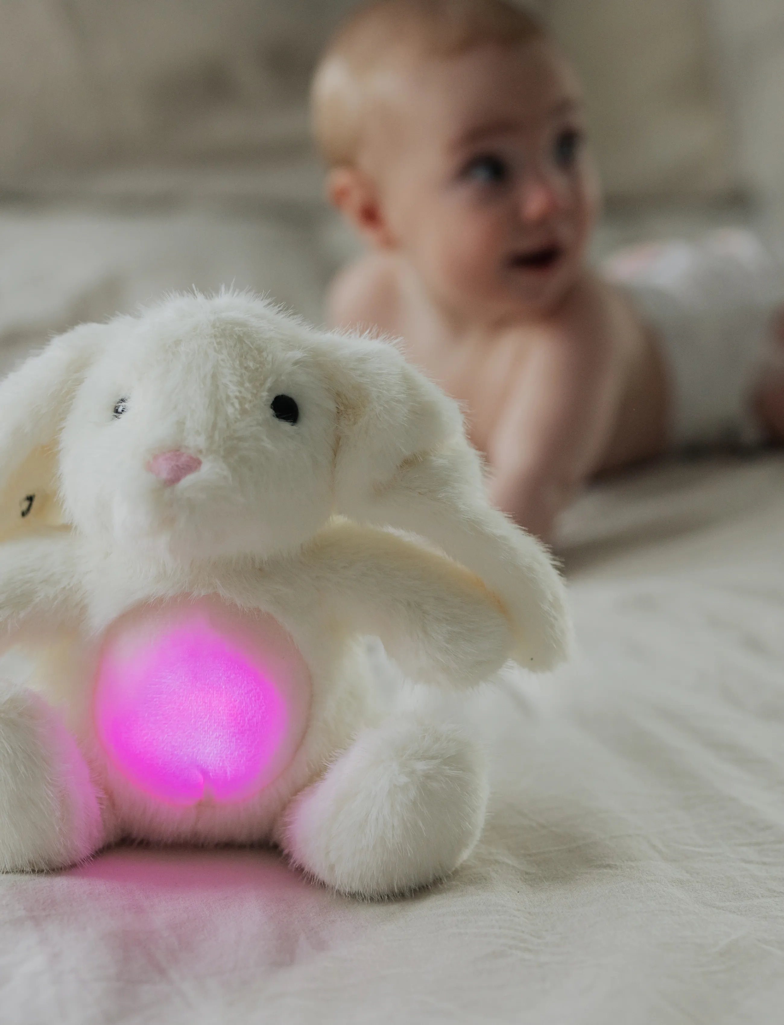 Teddykompaniet Baby Nattlampa med Ljud, Kanin - Teddykompaniet - WHITE / white