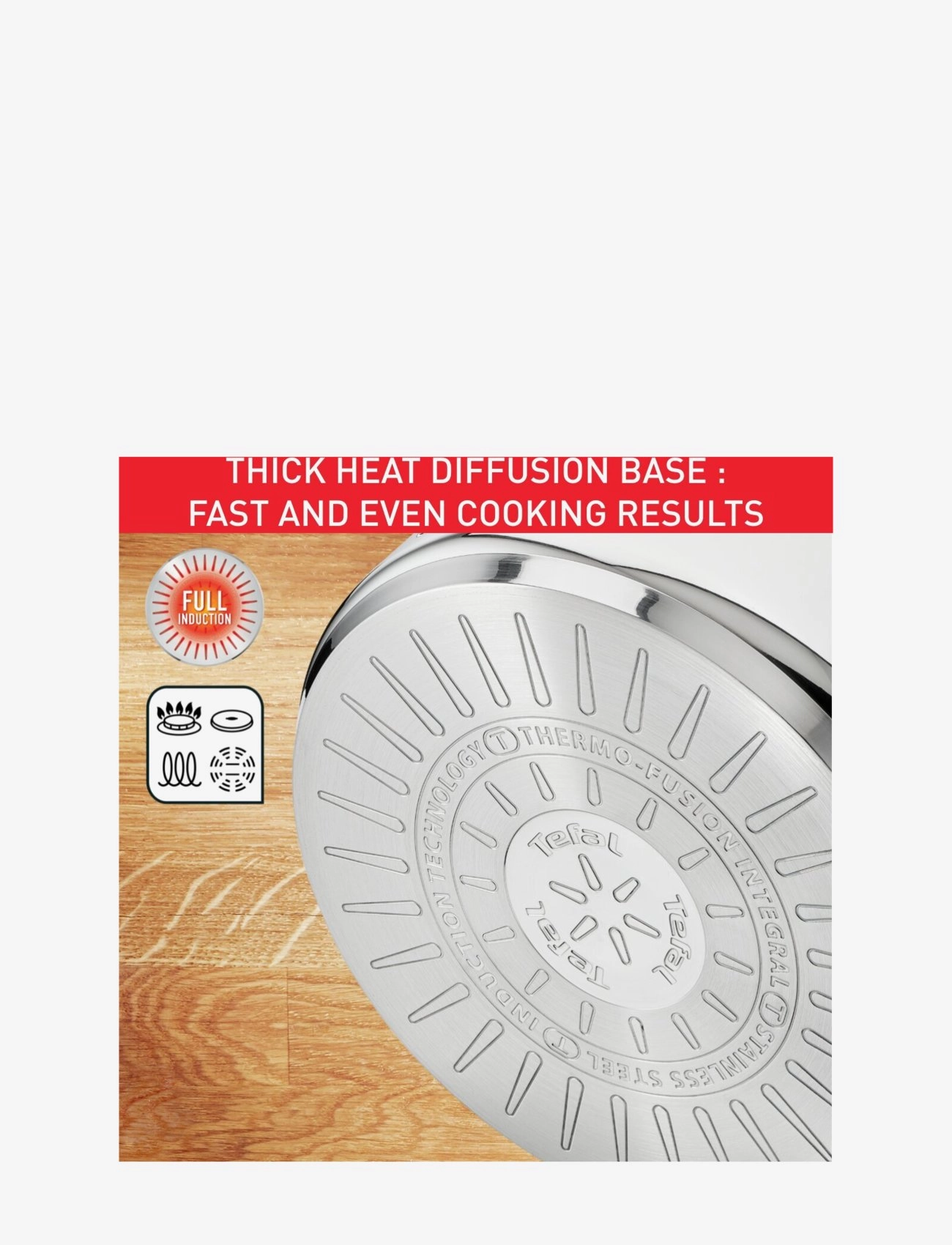 Tefal - Intuition Stewpot 30 cm/12 l. w. lid Stainless steel - stainless steel - 1