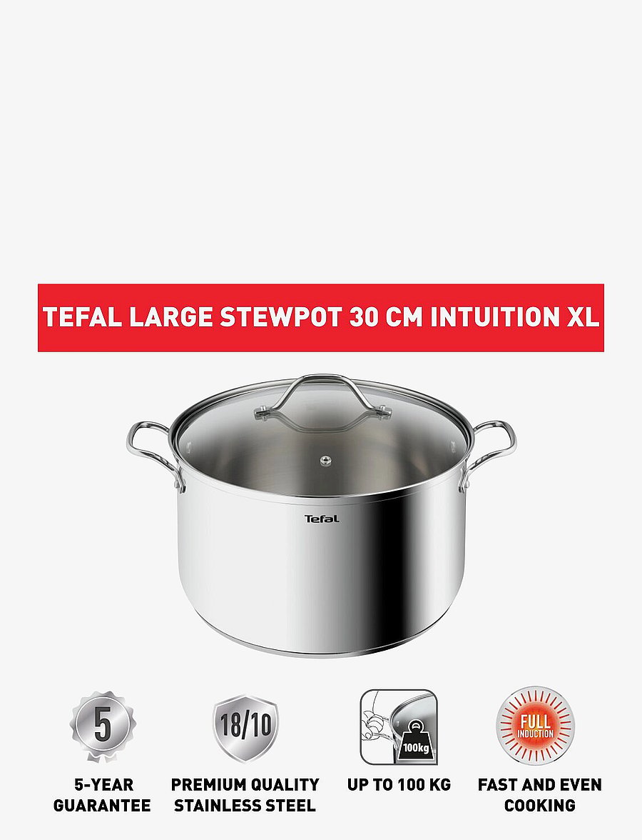 Tefal - Intuition Stewpot 30 cm/12 l. w. lid Stainless steel - stainless steel - 3