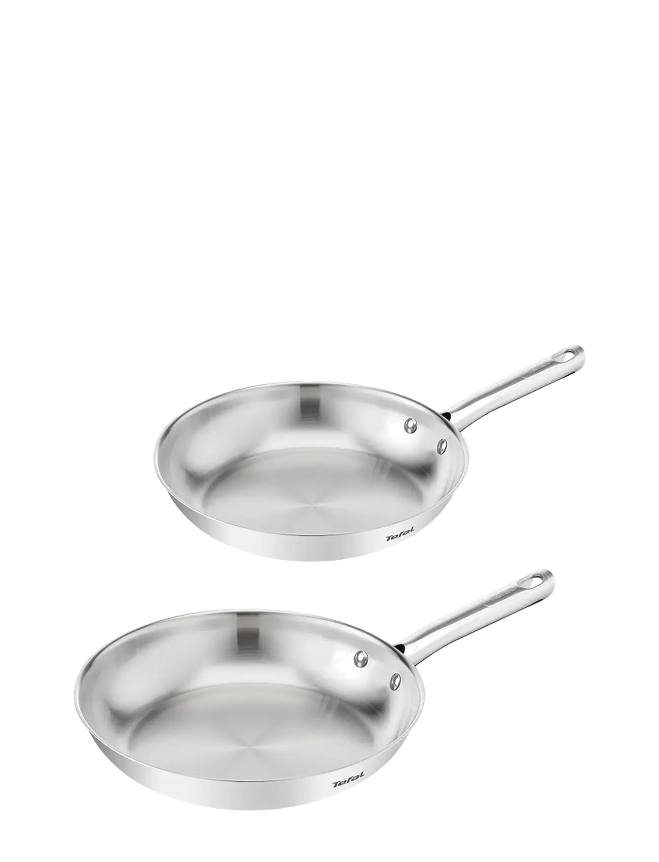 Tefal - Duetto ON Fry pan 2 pcs. set (FP 24+28 cm), uncoated - poêles à frire - stainless steel - 2