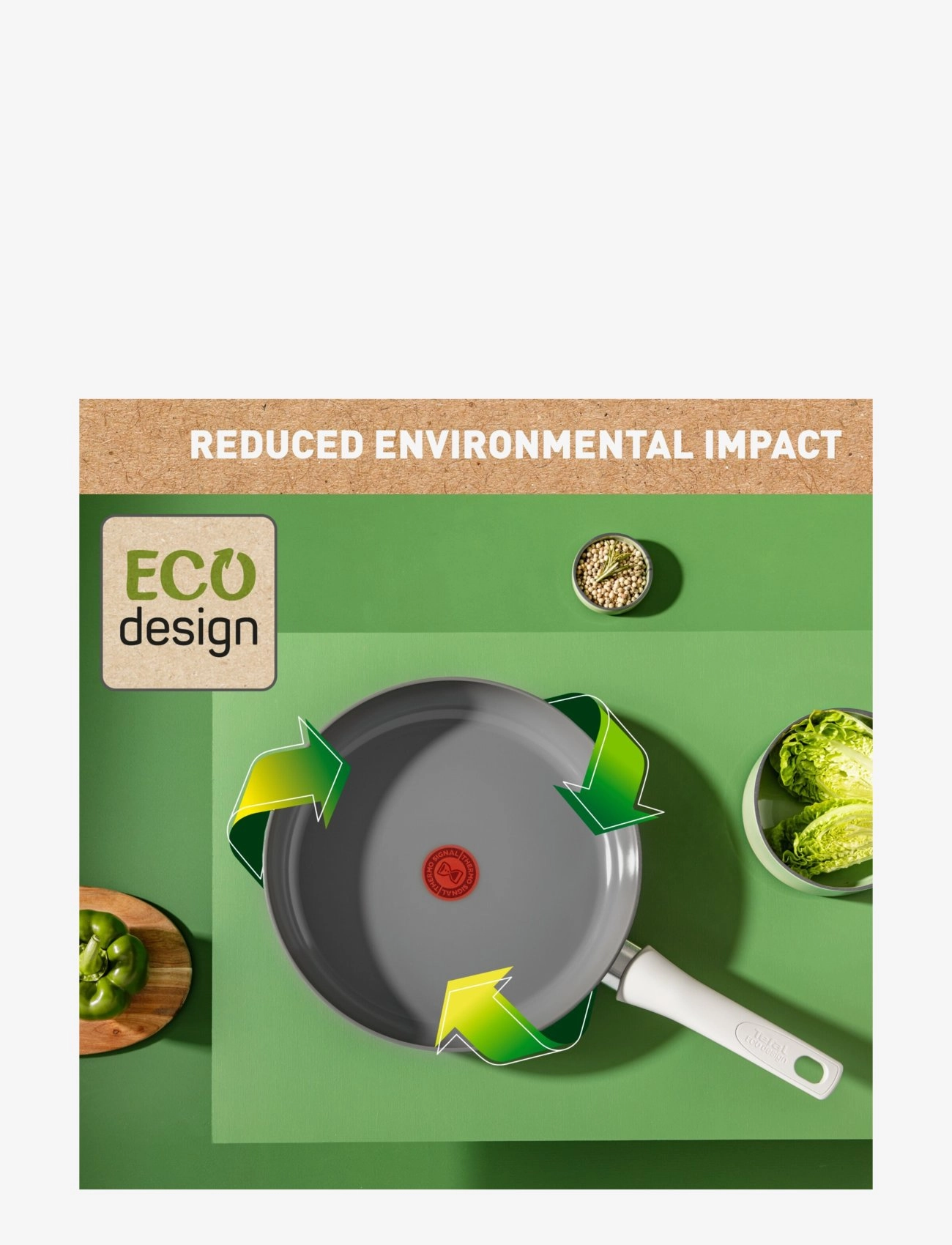 Tefal - Renew ON Frypan 32 cm Grey - grey - 4