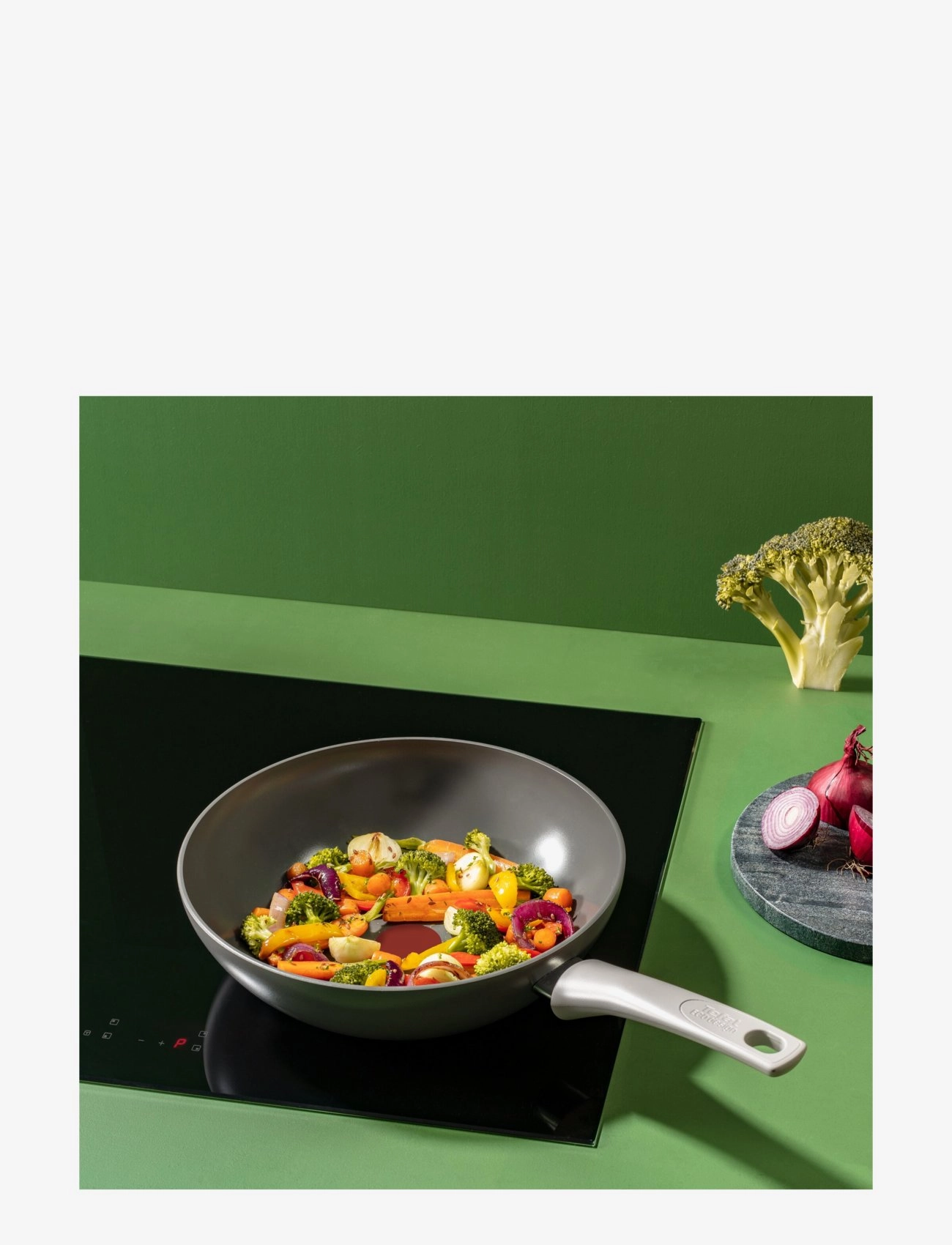 Tefal - Renew ON Wokpan 28 cm Grey - wokkipannut - grey - 2
