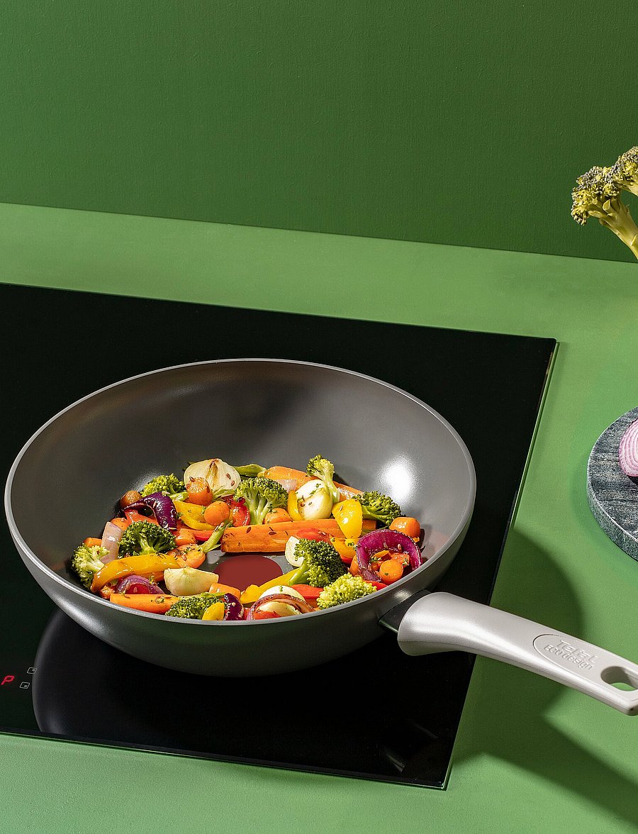 Tefal - Renew ON Wokpan 28 cm Grey - vokipannid - grey - 0