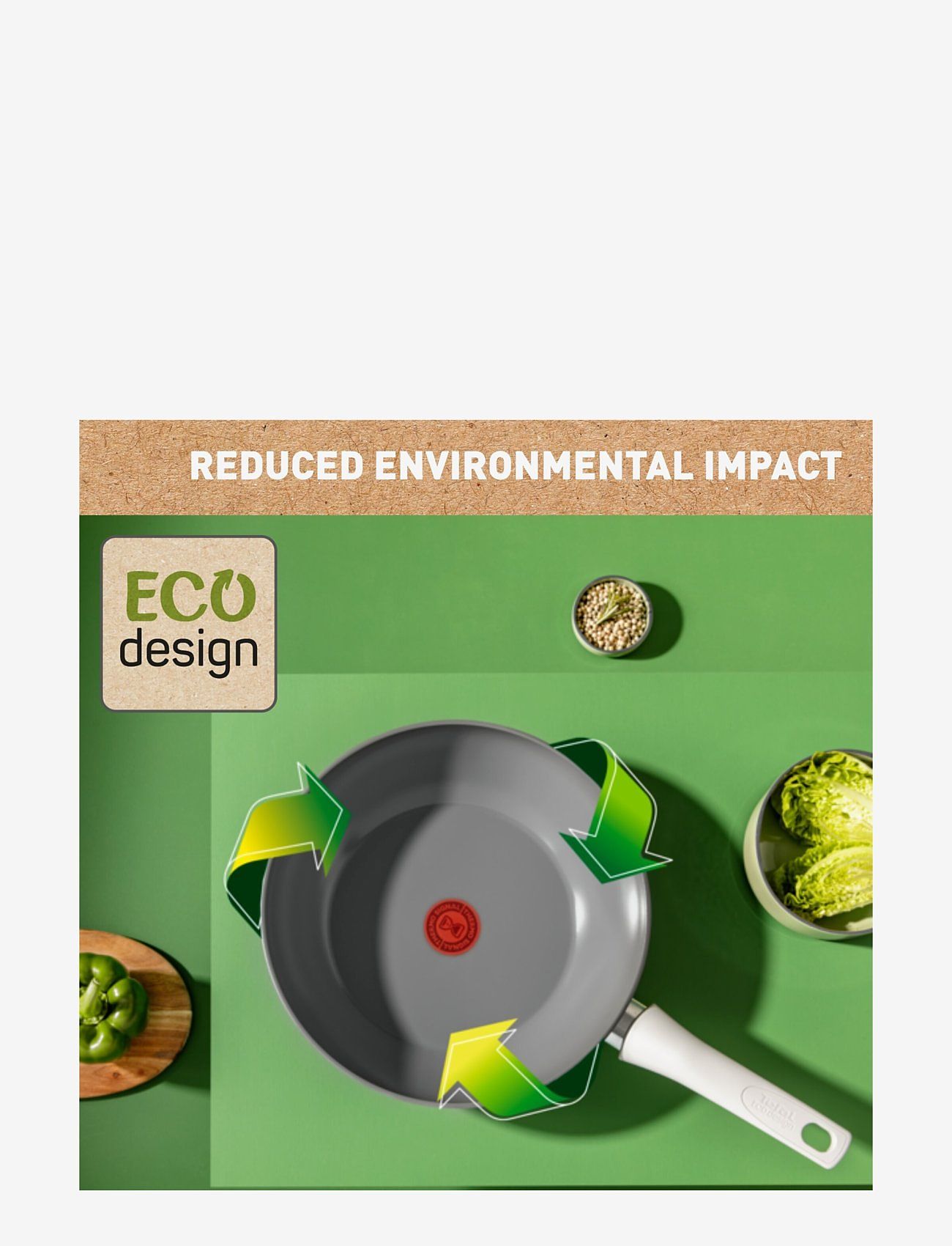 Tefal - Renew ON Wokpan 28 cm Grey - köp efter pris - grey - 4