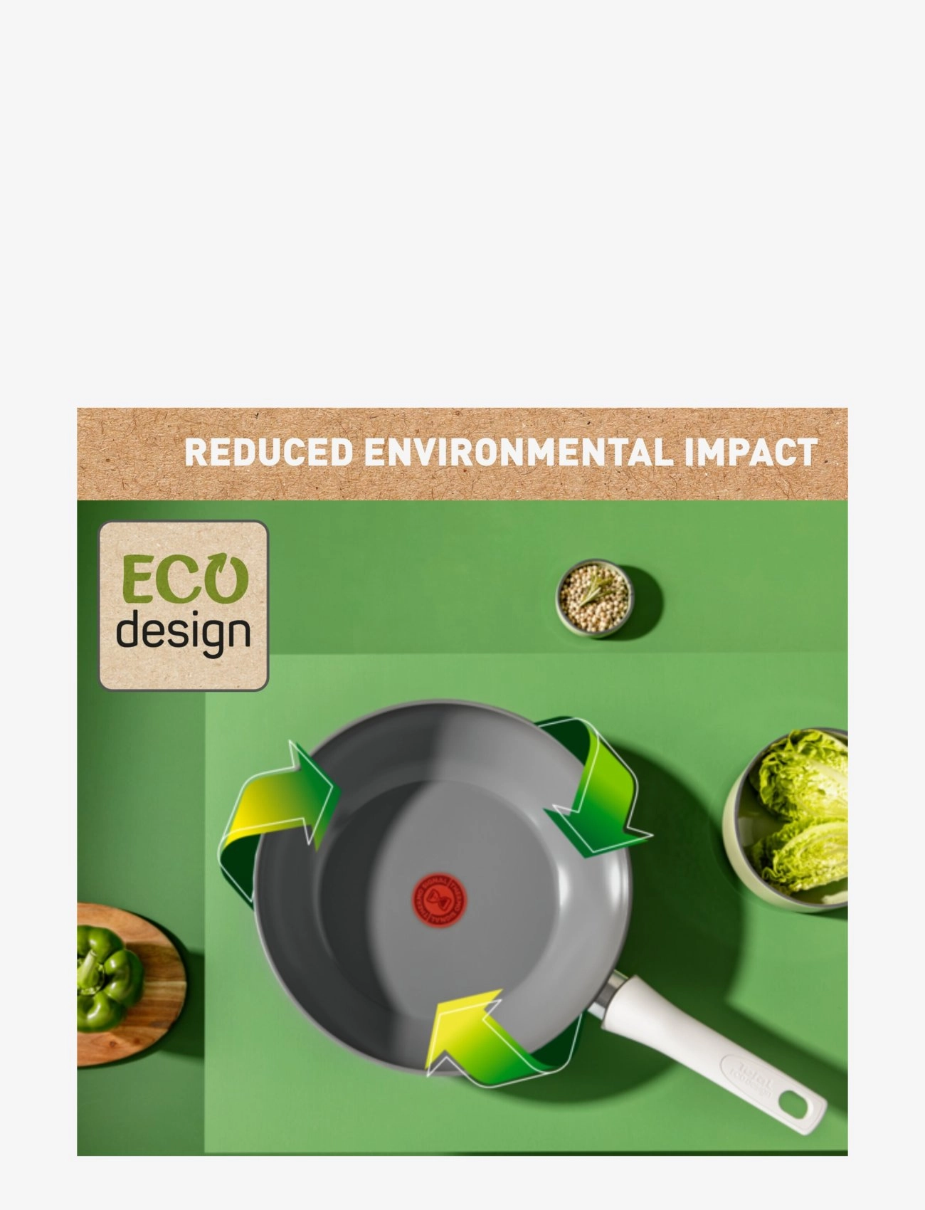 Tefal - Renew ON Wokpan 28 cm Grey - wokkipannut - grey - 5