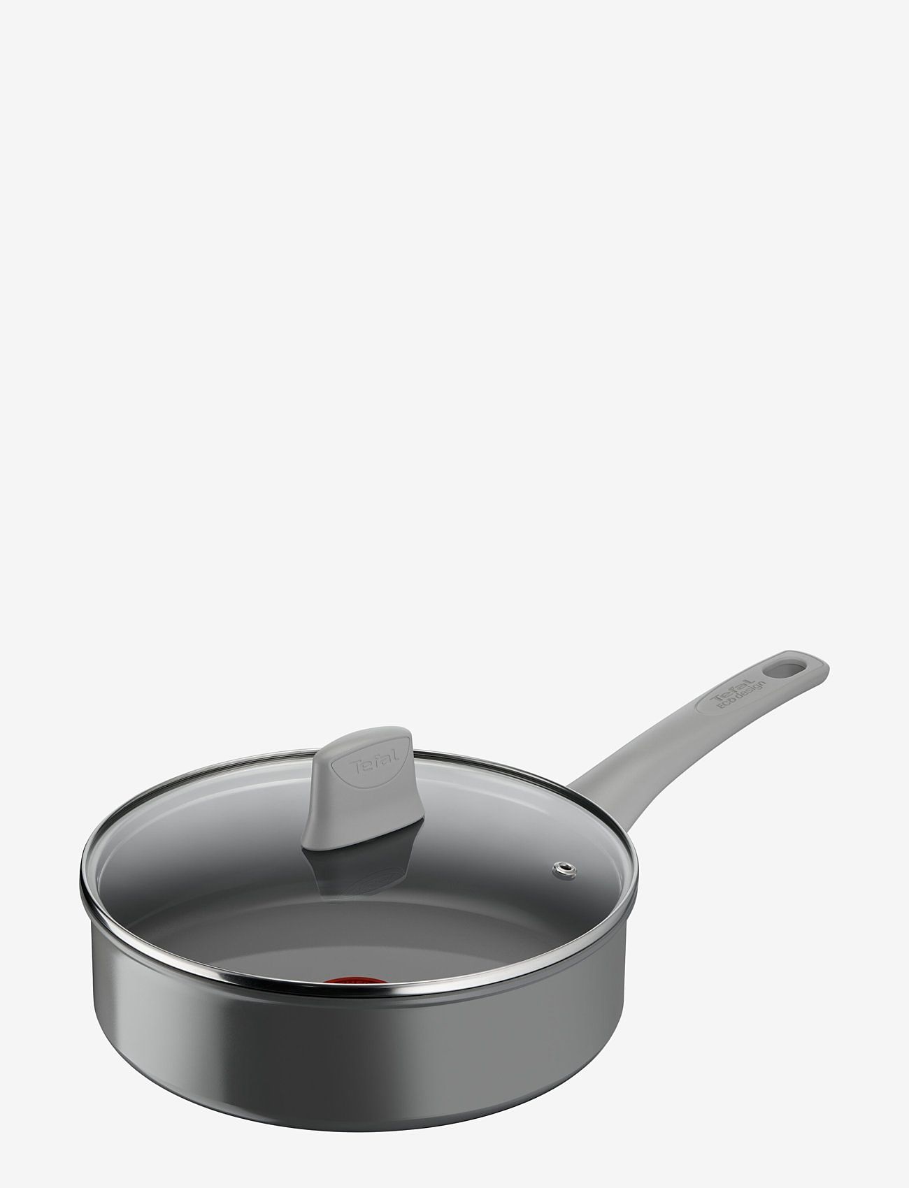 Tefal - Renew ON Sautepan 24 cm + lid Grey - grey - 0