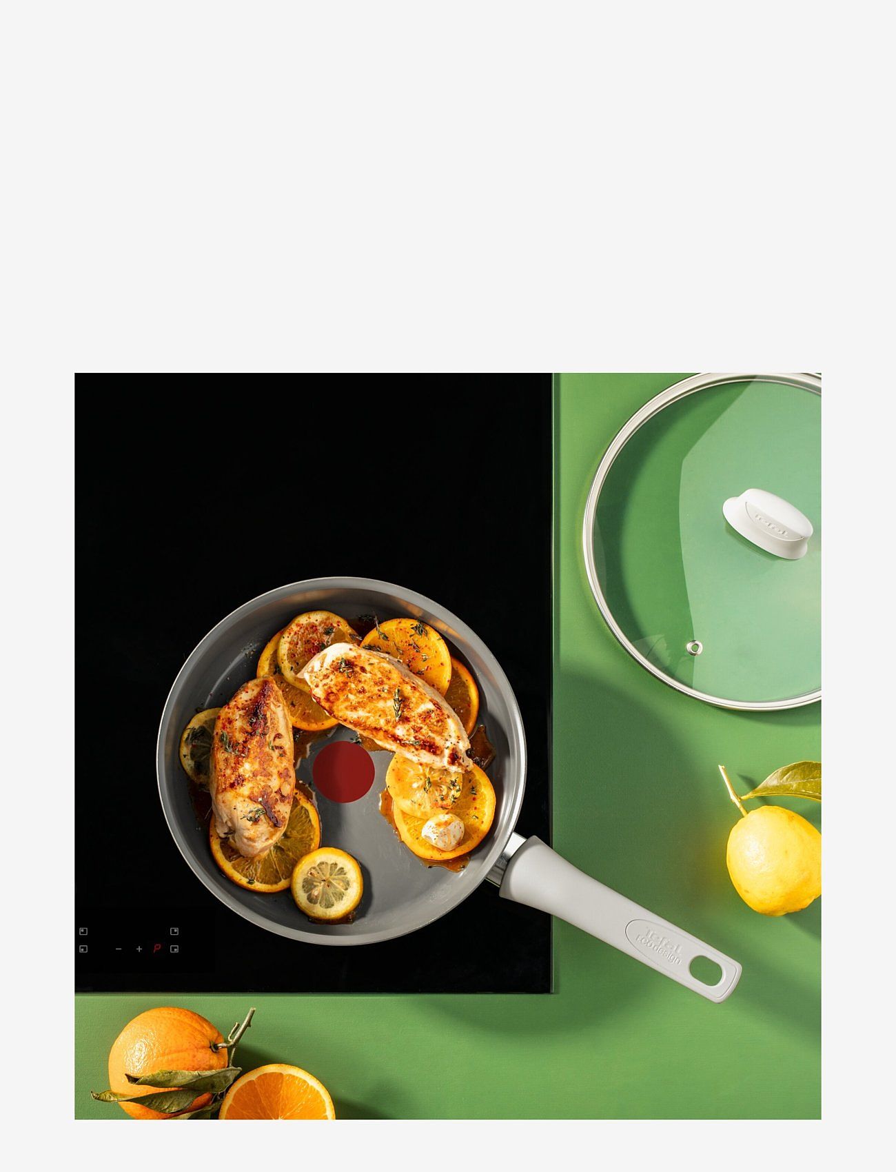 Tefal - Renew ON Sautepan 24 cm + lid Grey - grey - 1