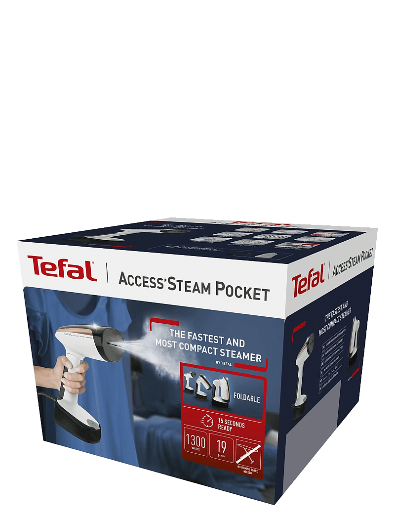 Tefal - Access Steam Pocket Garment Steamer - dampfgarer - white, grey, rose - 4