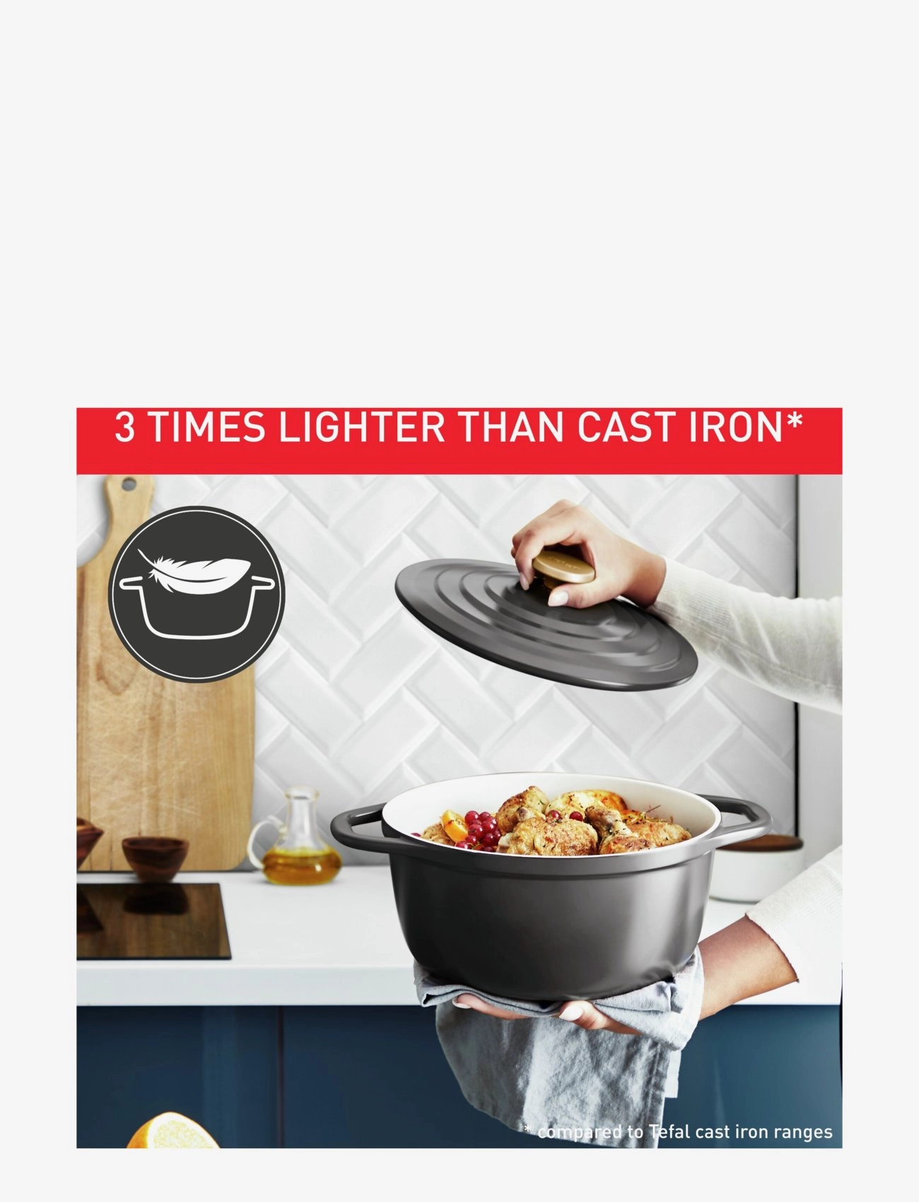 Tefal - Air Stewpot 24 cm / 4,7 l. Grey - grey - 3