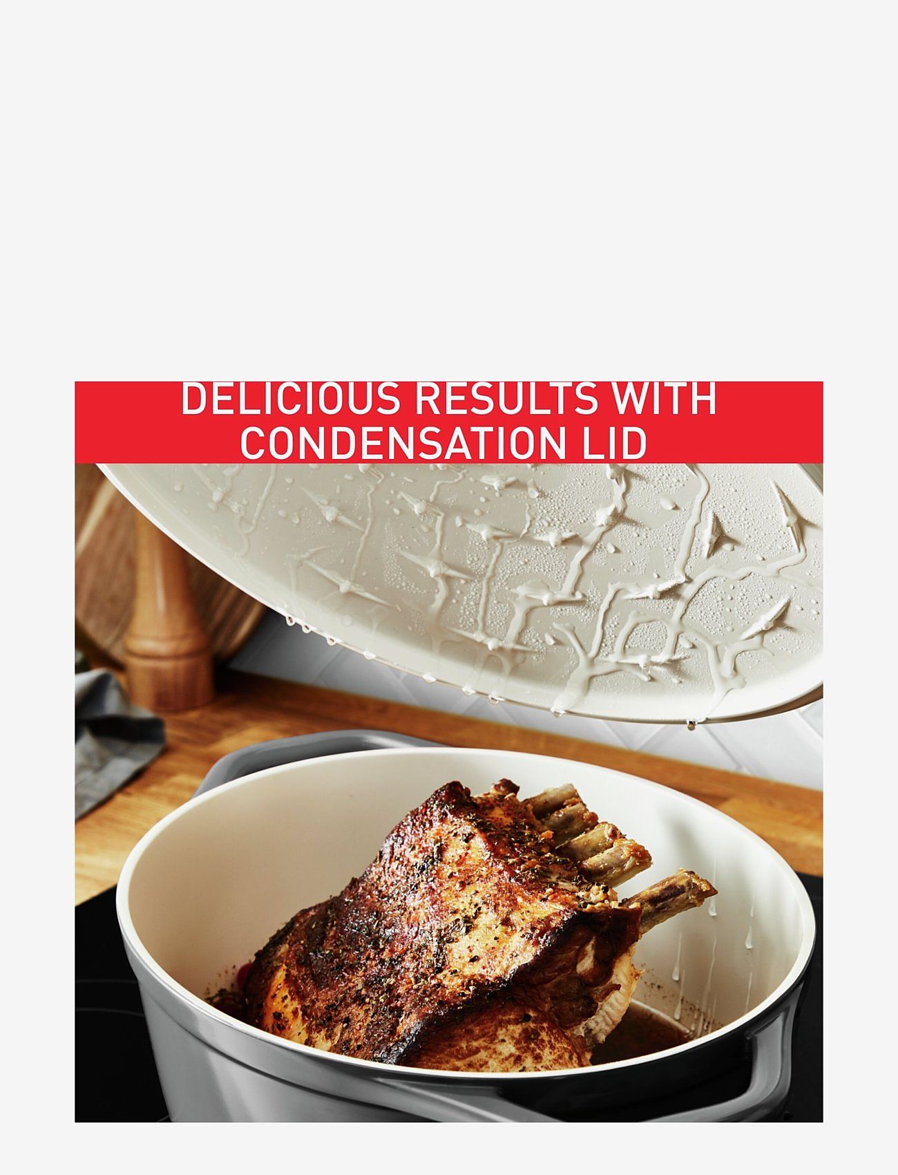 Tefal - Air oval stewpot 30 cm / 5,7 l. Grey - grytor - grey - 2