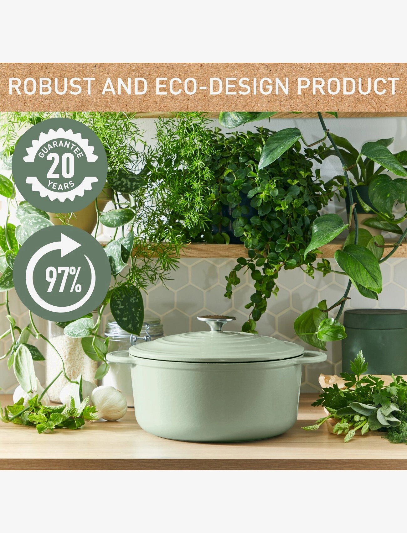 Tefal - Tefal Lov Round Stewpot - green - 2