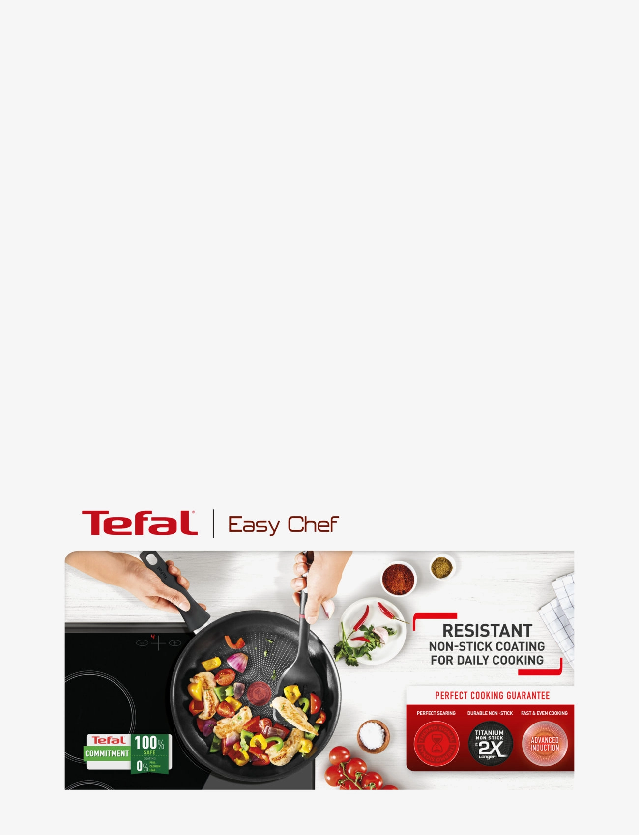Tefal - Easy Chef Sautepan 24 cm w. lid - fait-tout et sauteuses - grey - 4