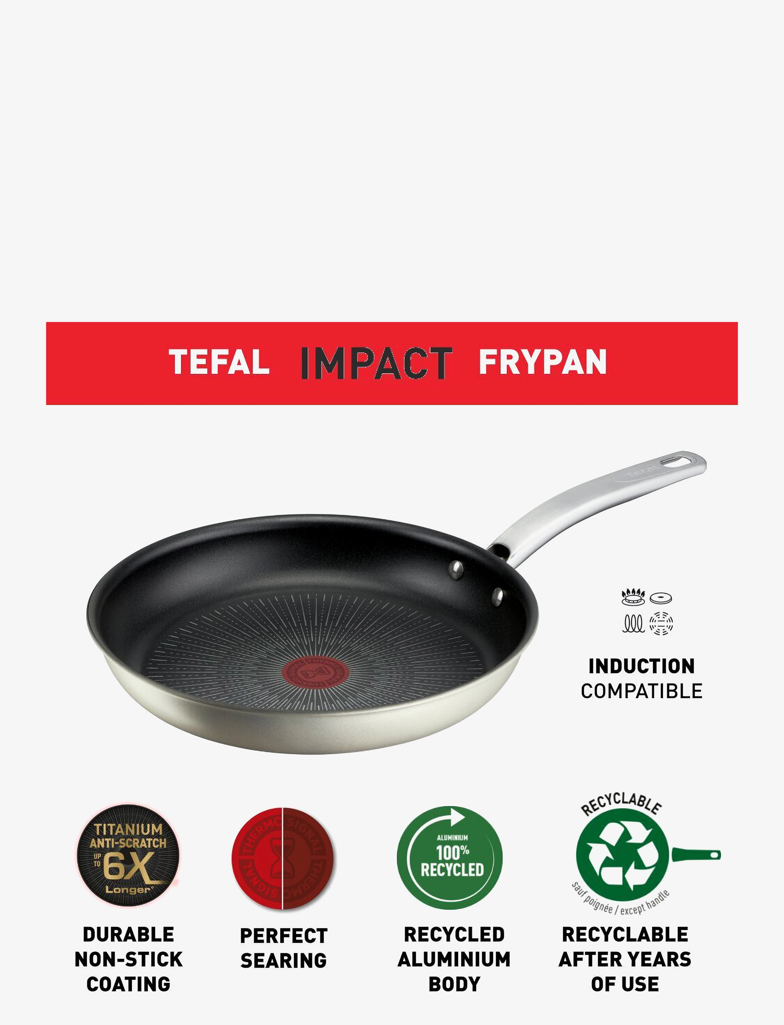 Tefal - Impact Frypan 28 cm Silver - silver - 2