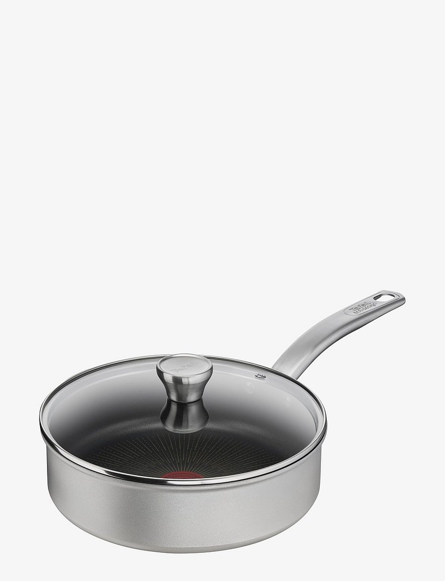 Tefal - Impact Sautepan 24 cm w. lid Silver - silver - 0