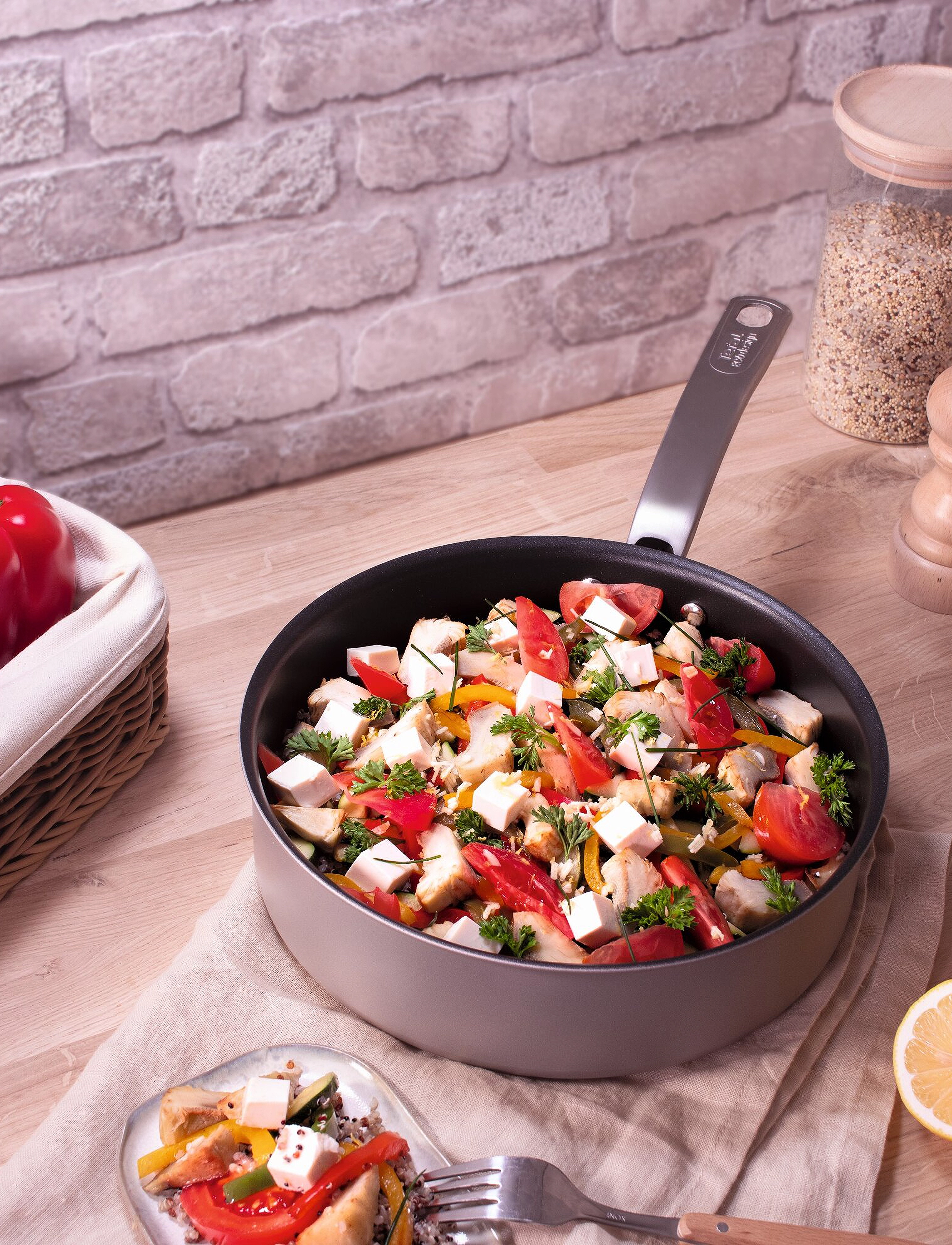 Tefal - Impact Sautepan 24 cm w. lid Silver - silver - 5