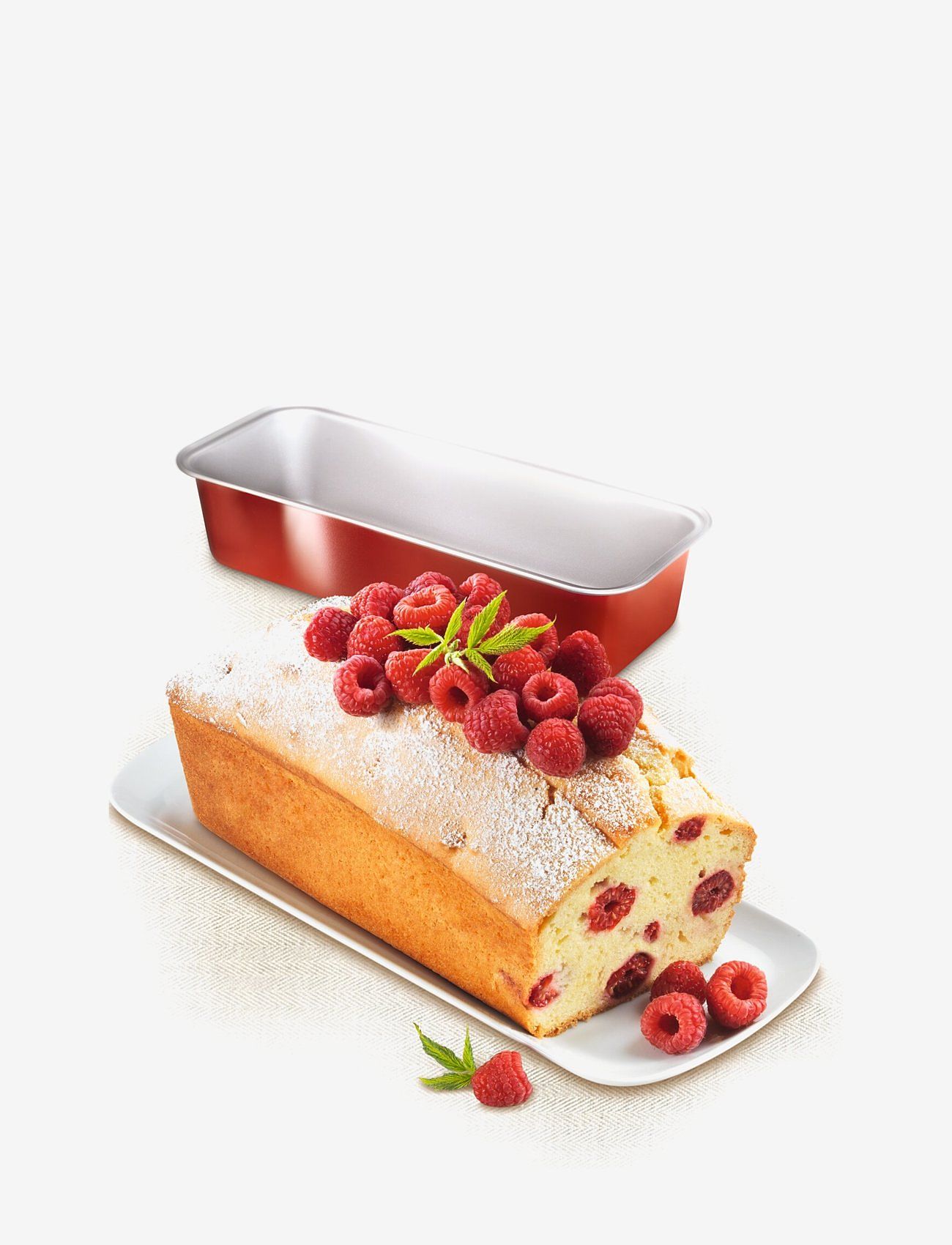 Tefal - Delibake Cake Pan 30 cm - najniższe ceny - red - 1